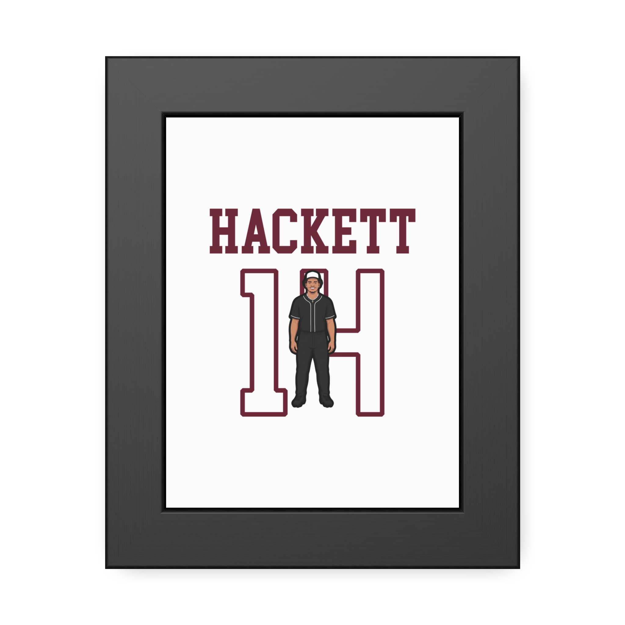 Framed Poster — character_shirsey in Black