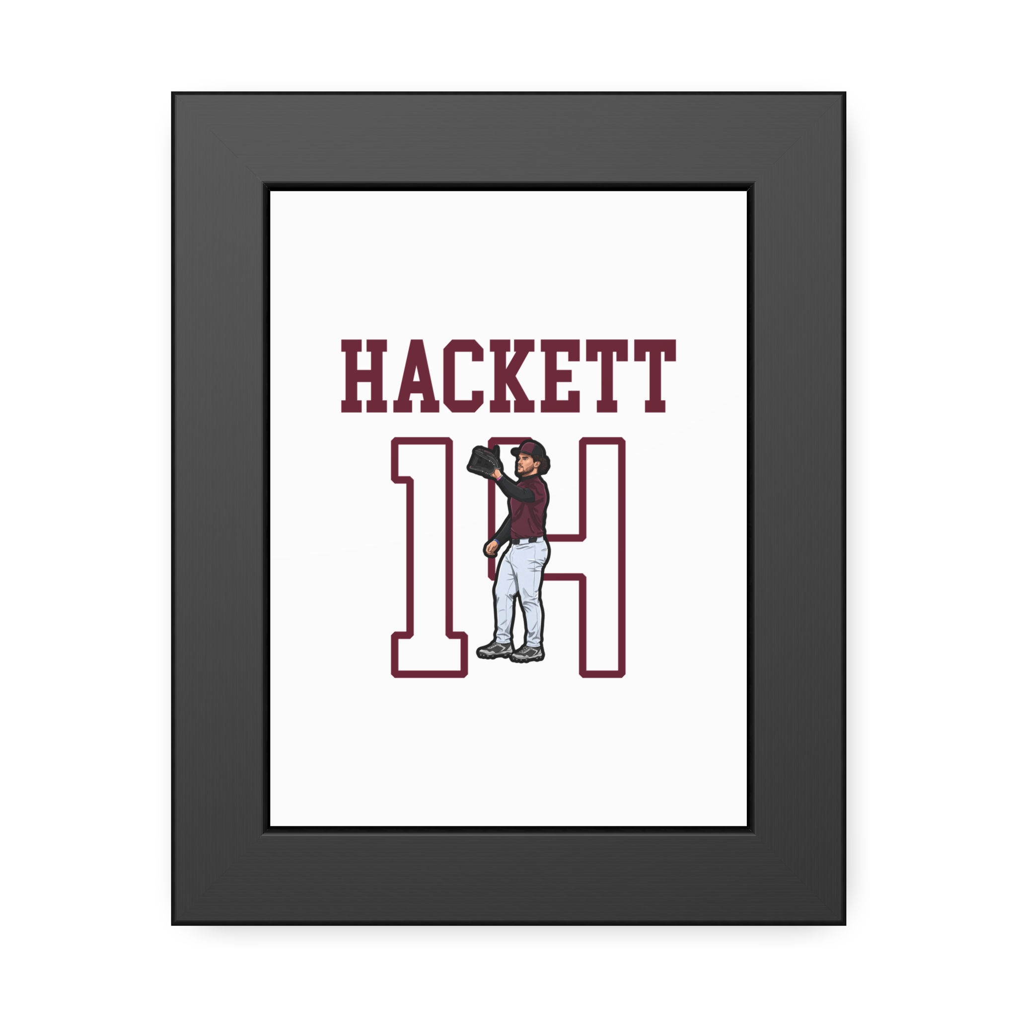 Framed Poster — character_shirsey in Black