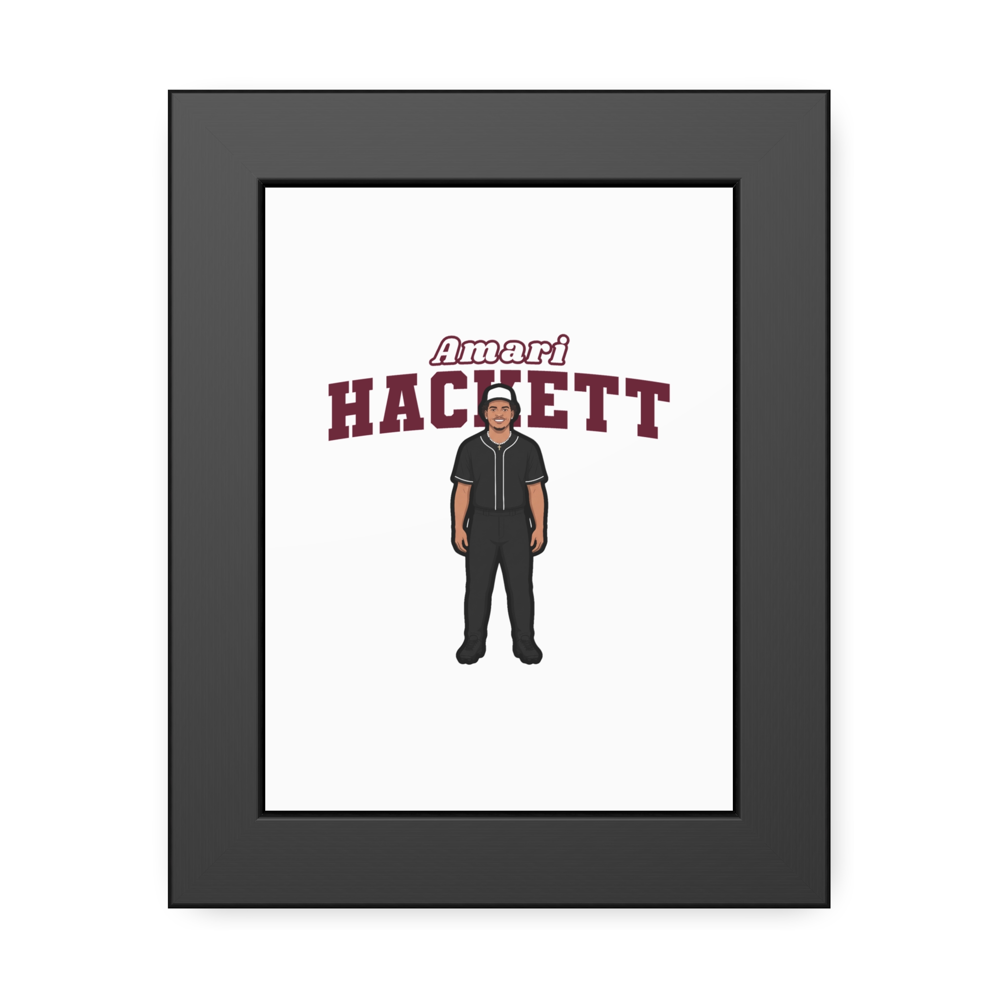 Framed Poster — character_name_arch in Black