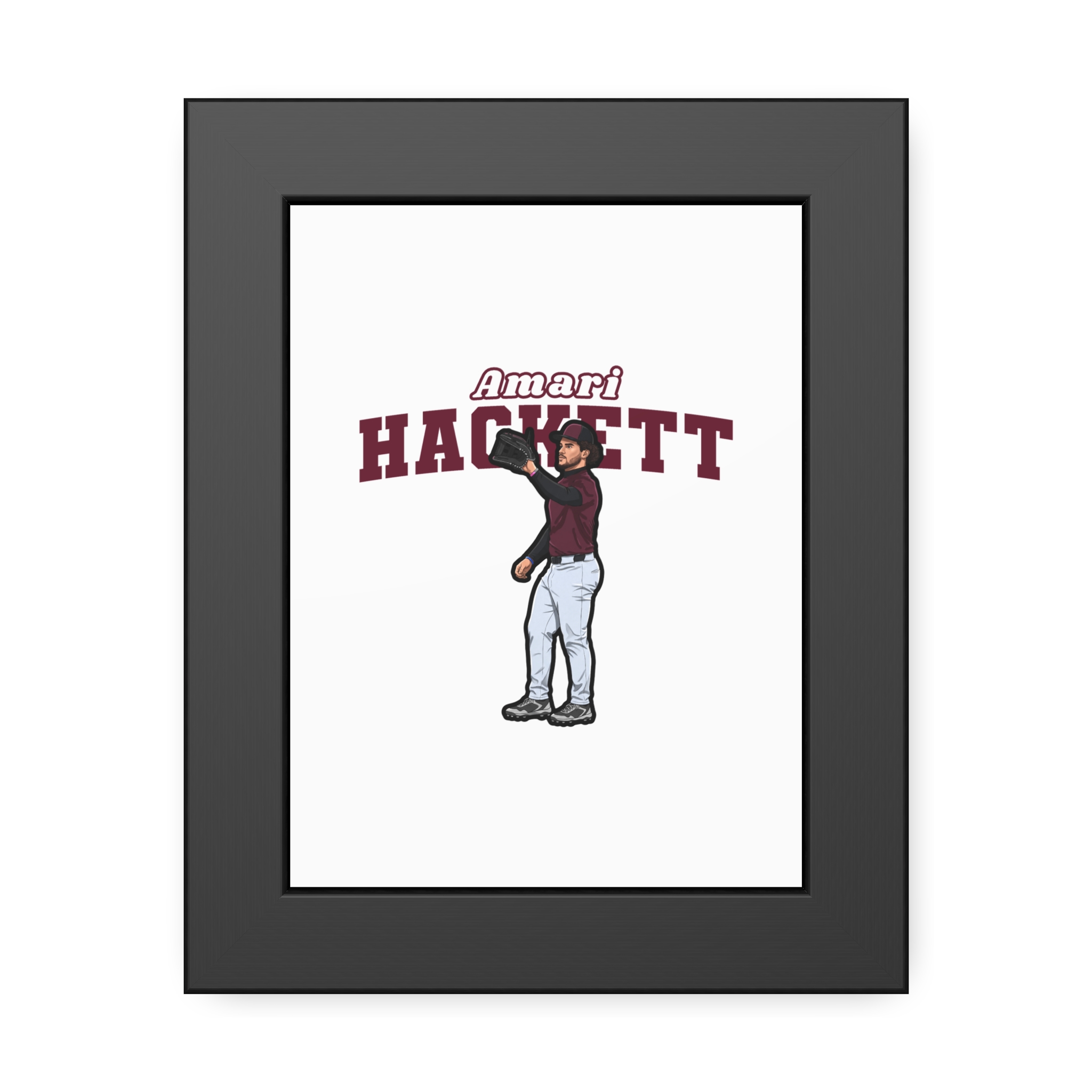 Framed Poster — character_name_arch in Black