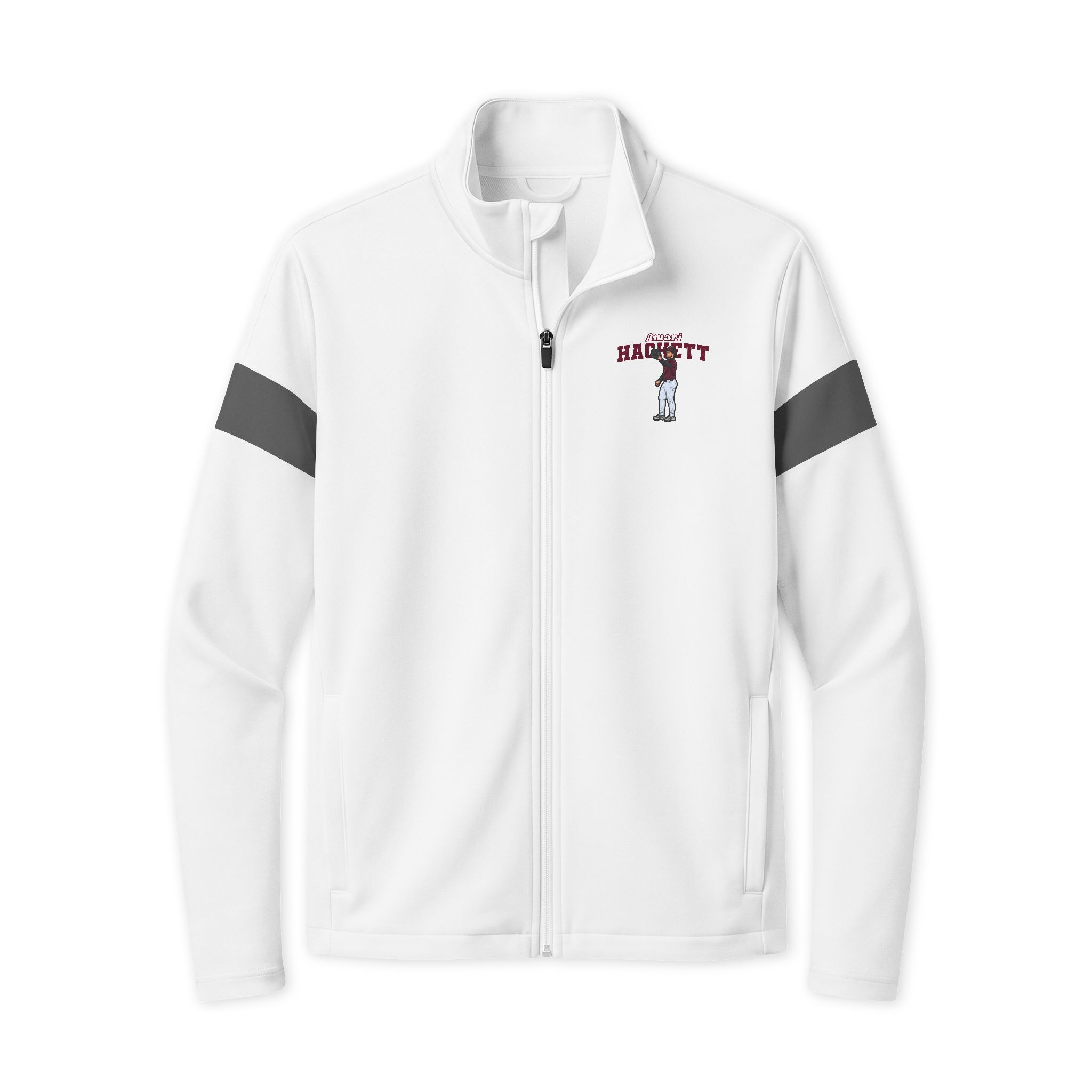 Travel Full-Zip Jacket — character_name_arch in White/ Iron Grey