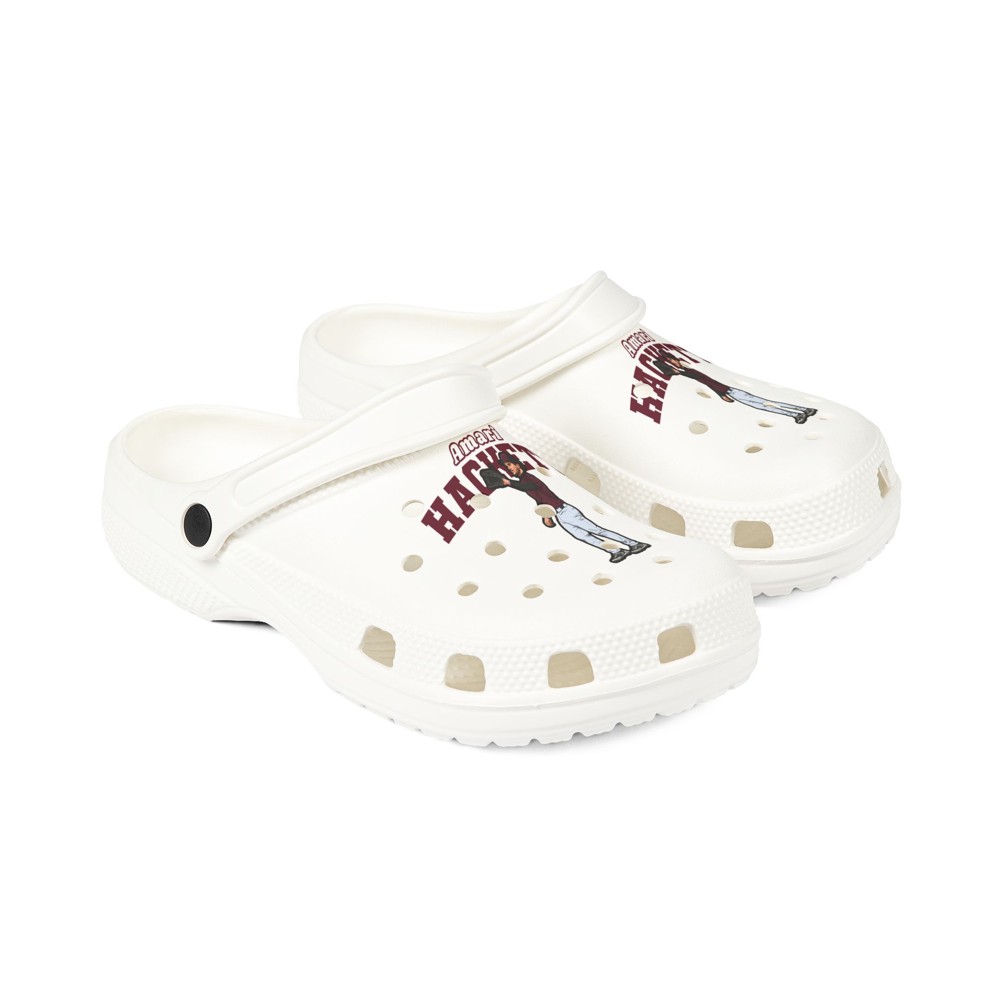 Rubber Clogs — character_name_arch in White