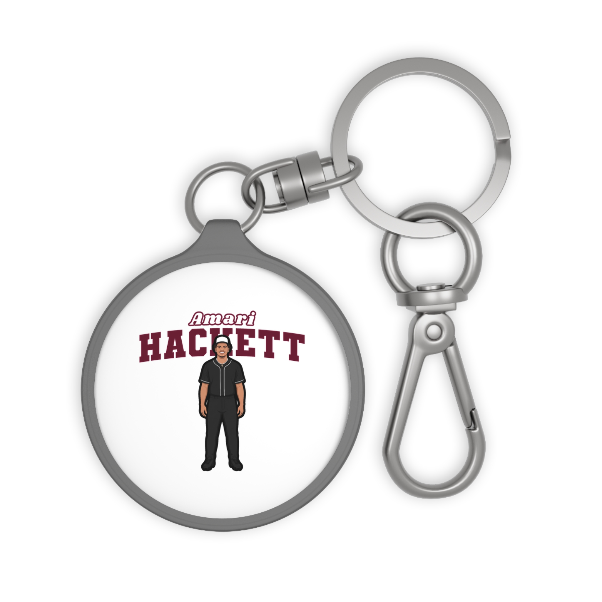 Keychain — character_name_arch in Grey