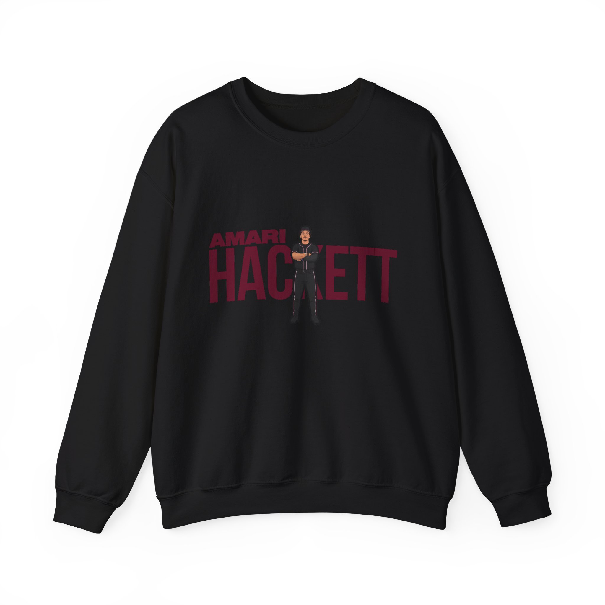 Crewneck Sweatshirt — character_player_name in Black