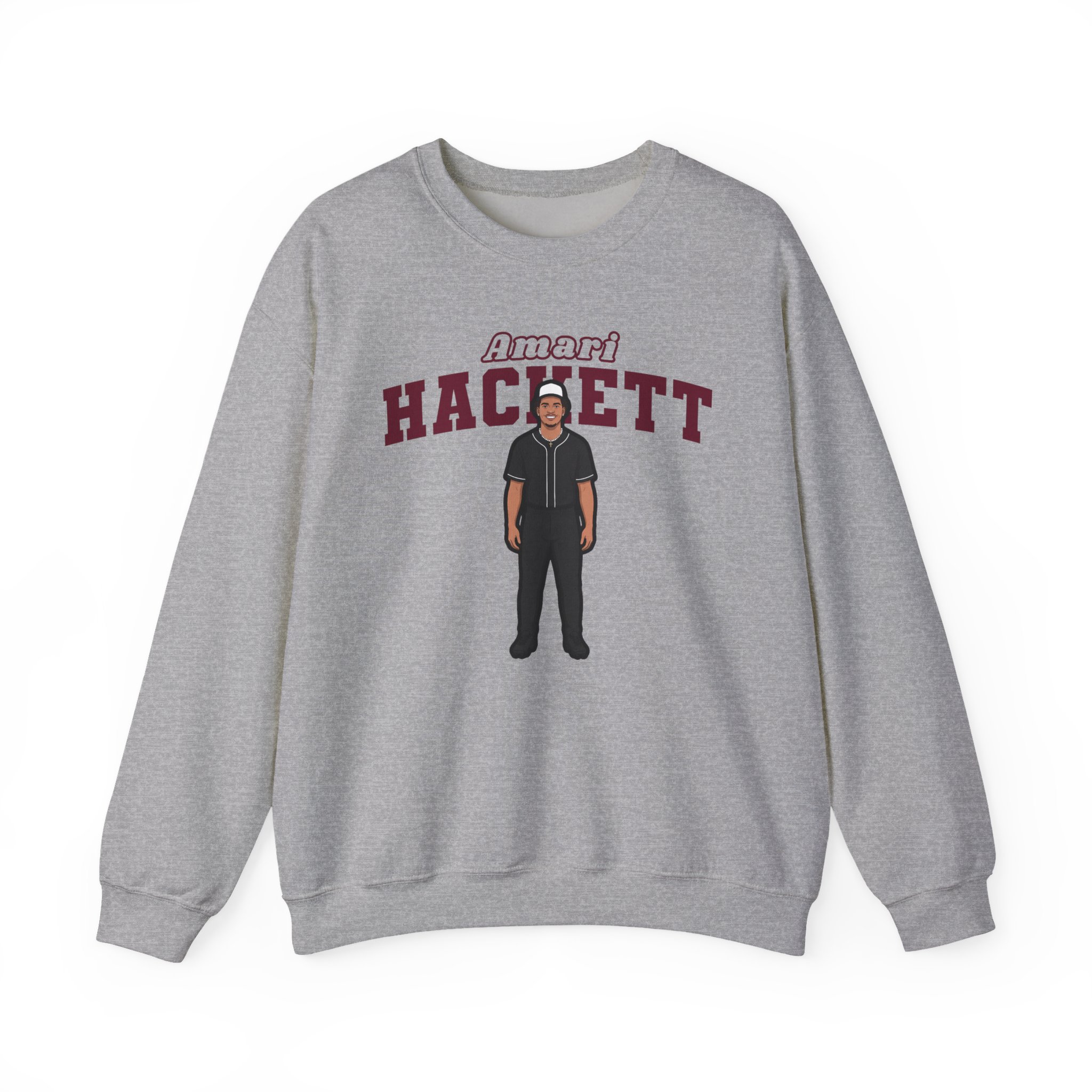 Crewneck Sweatshirt — character_name_arch in Grey