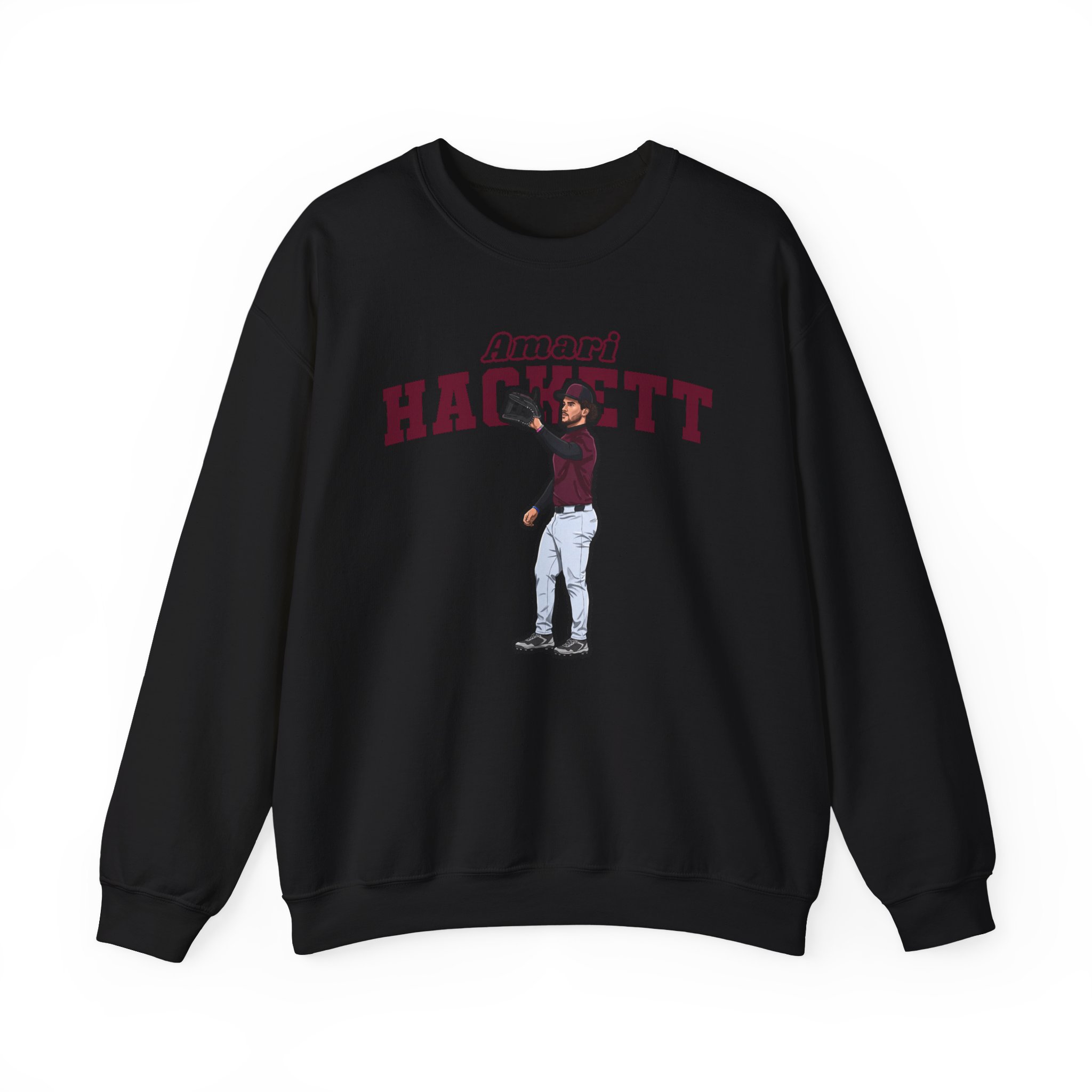 Crewneck Sweatshirt — character_name_arch in Black