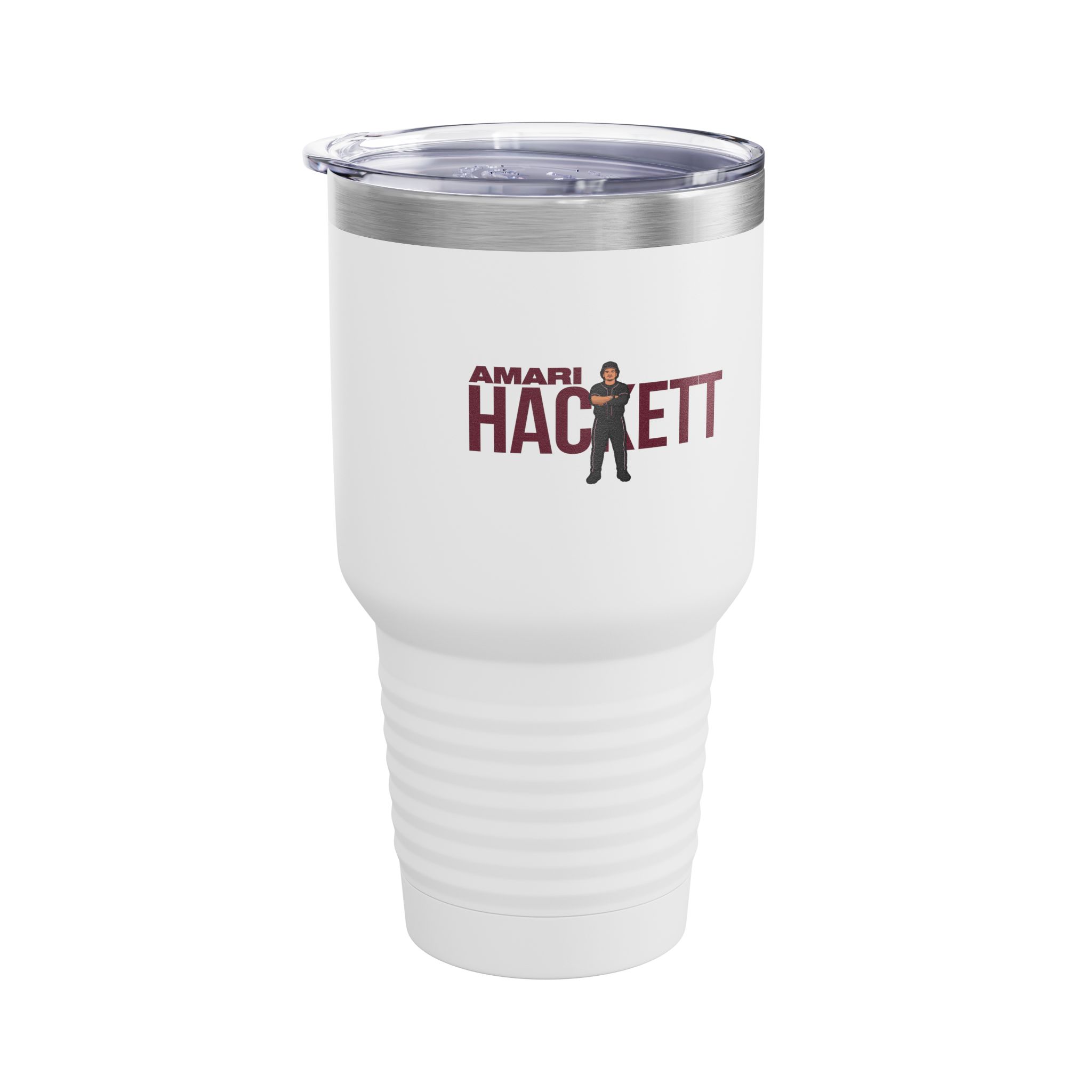 30oz Tumbler — character_player_name in White