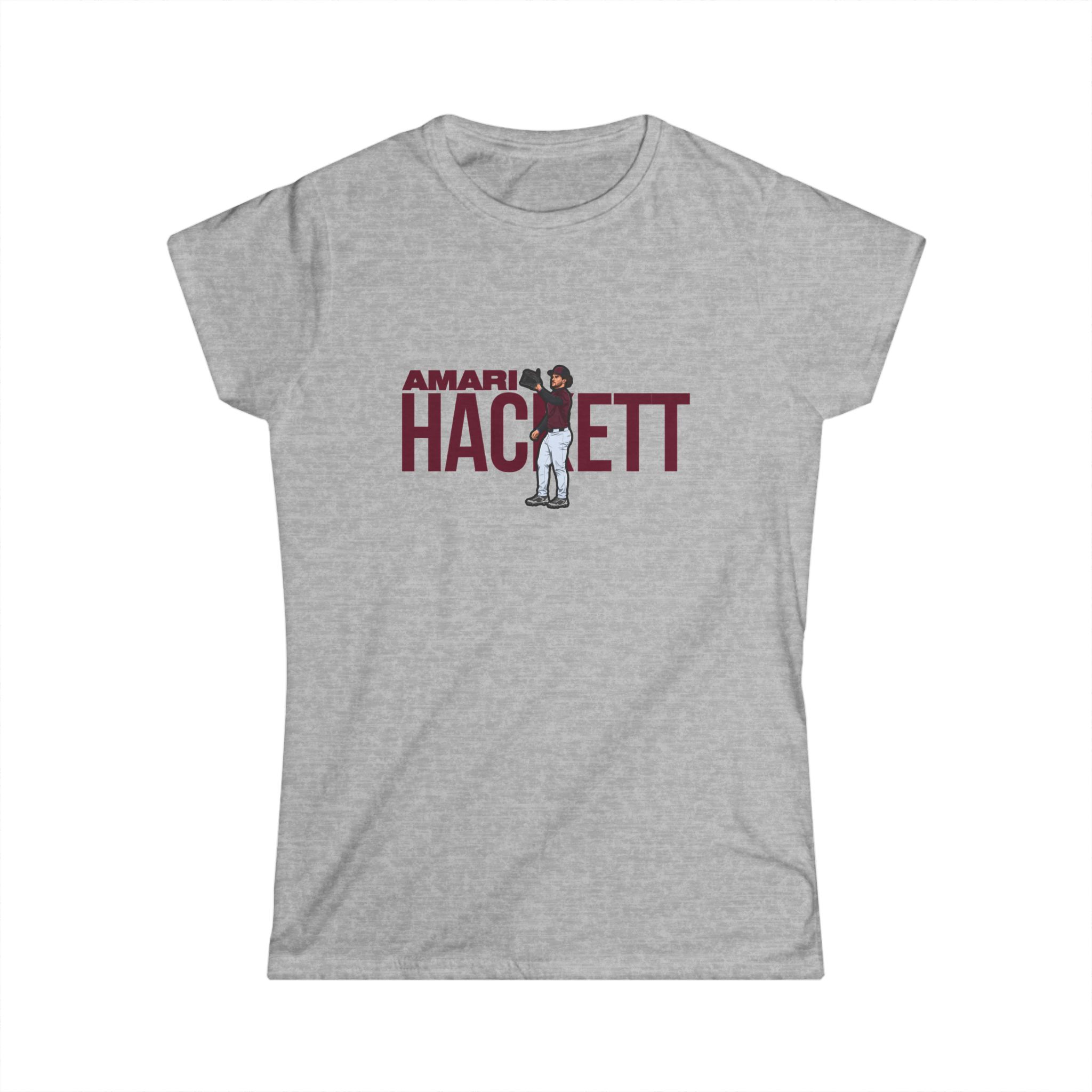 Women's Softstyle Tee — character_player_name in Grey