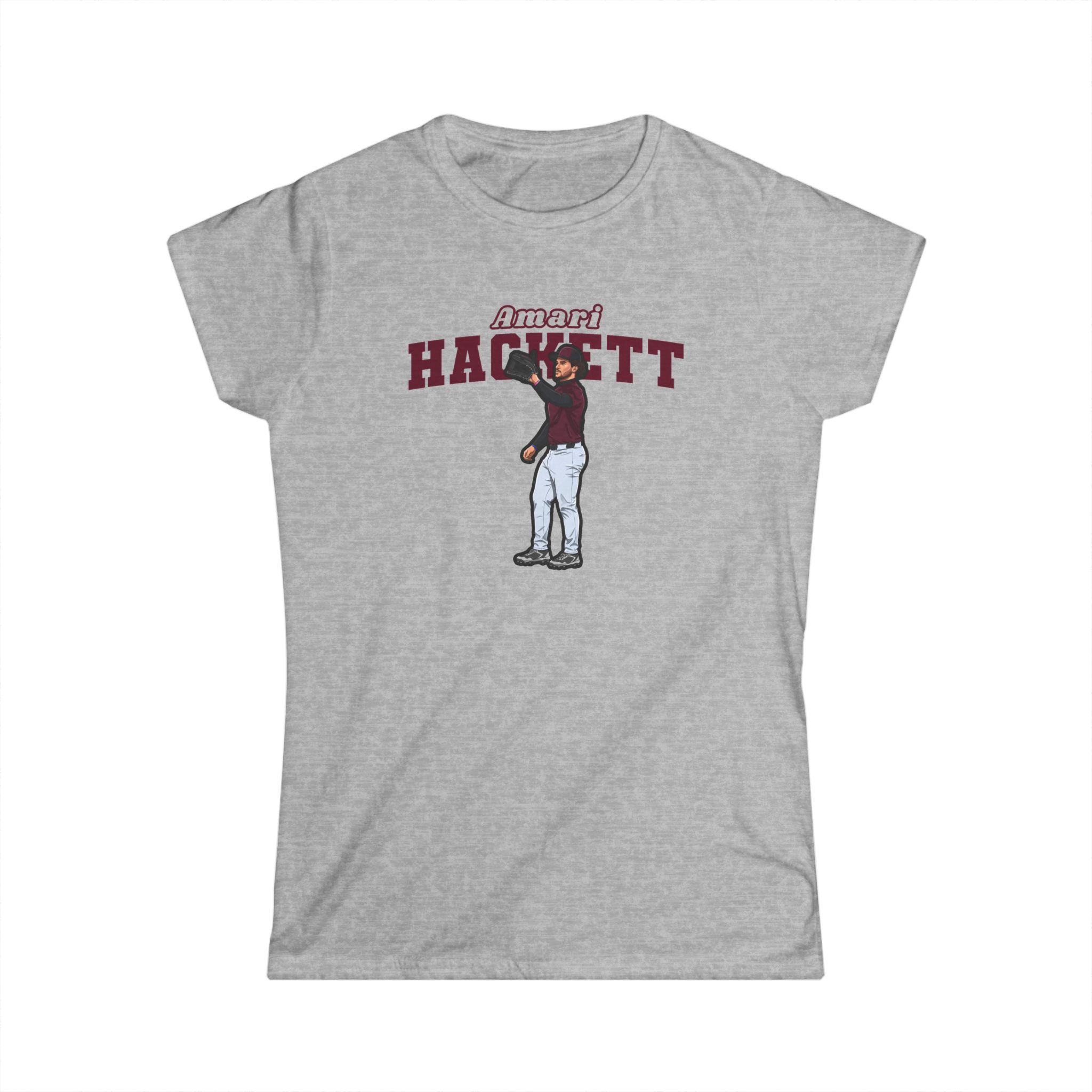 Women's Softstyle Tee — character_name_arch in Grey