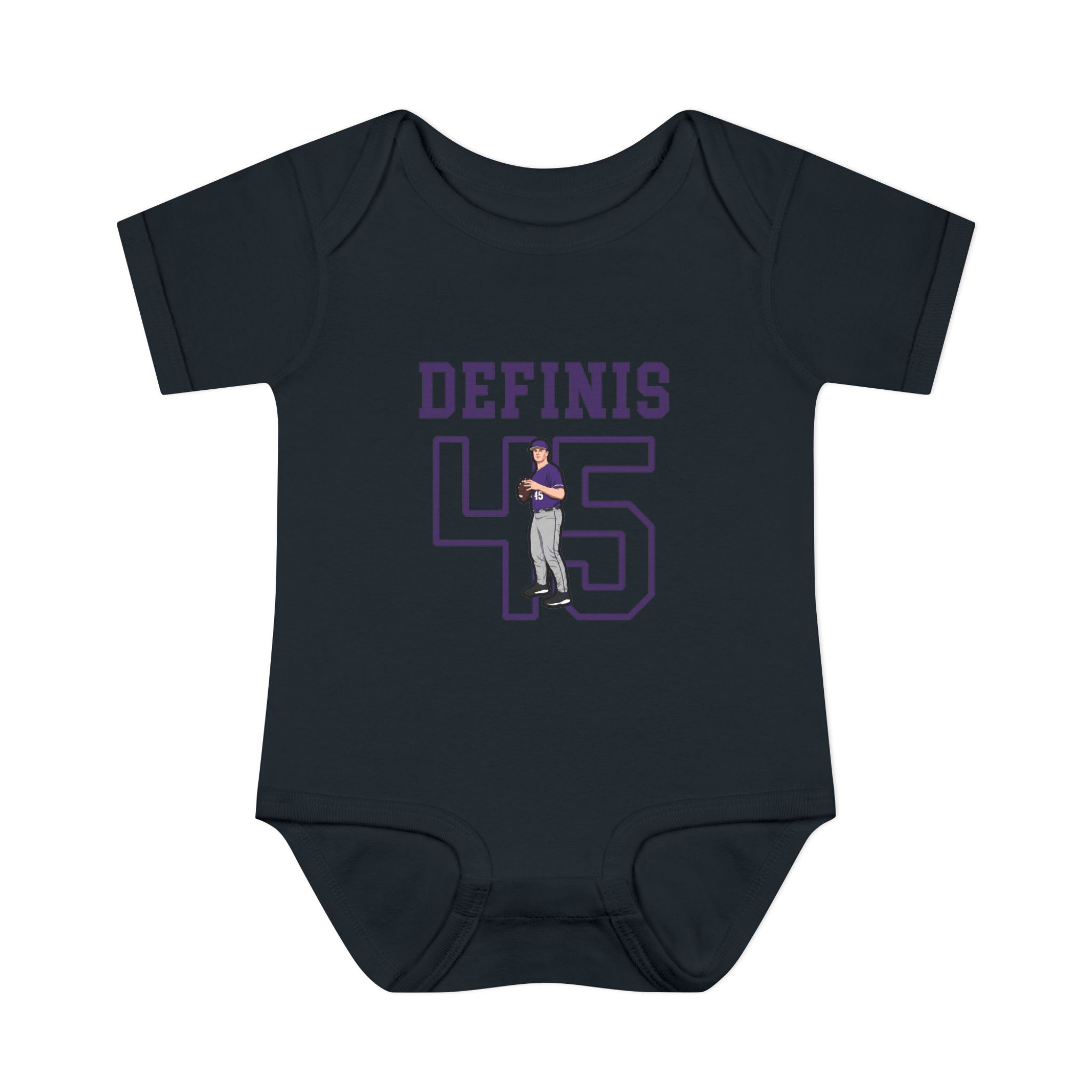Baby Onesie — character_shirsey in Black