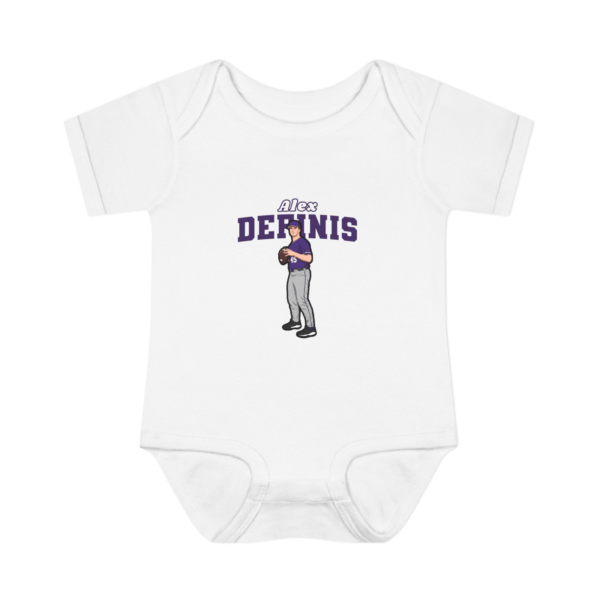 Baby Onesie — character_name_arch in White