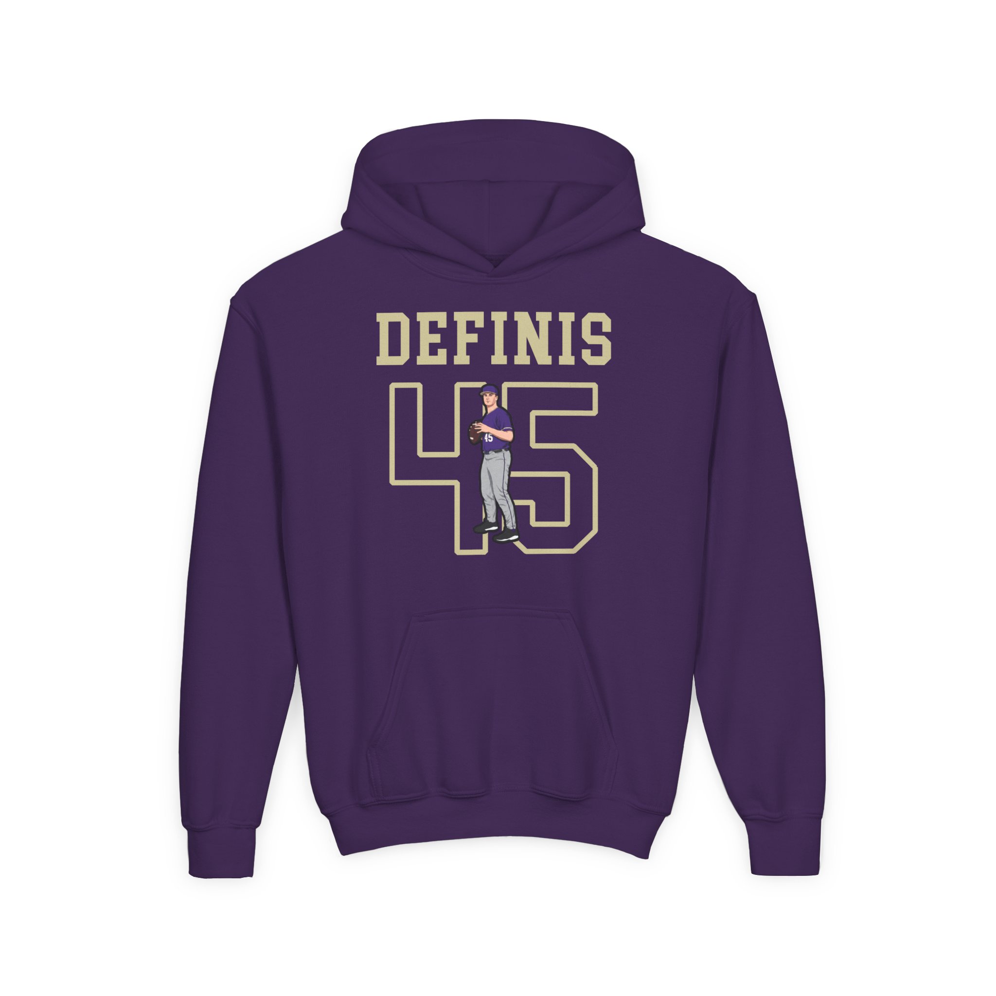 Youth Hoodie — character_shirsey in Purple