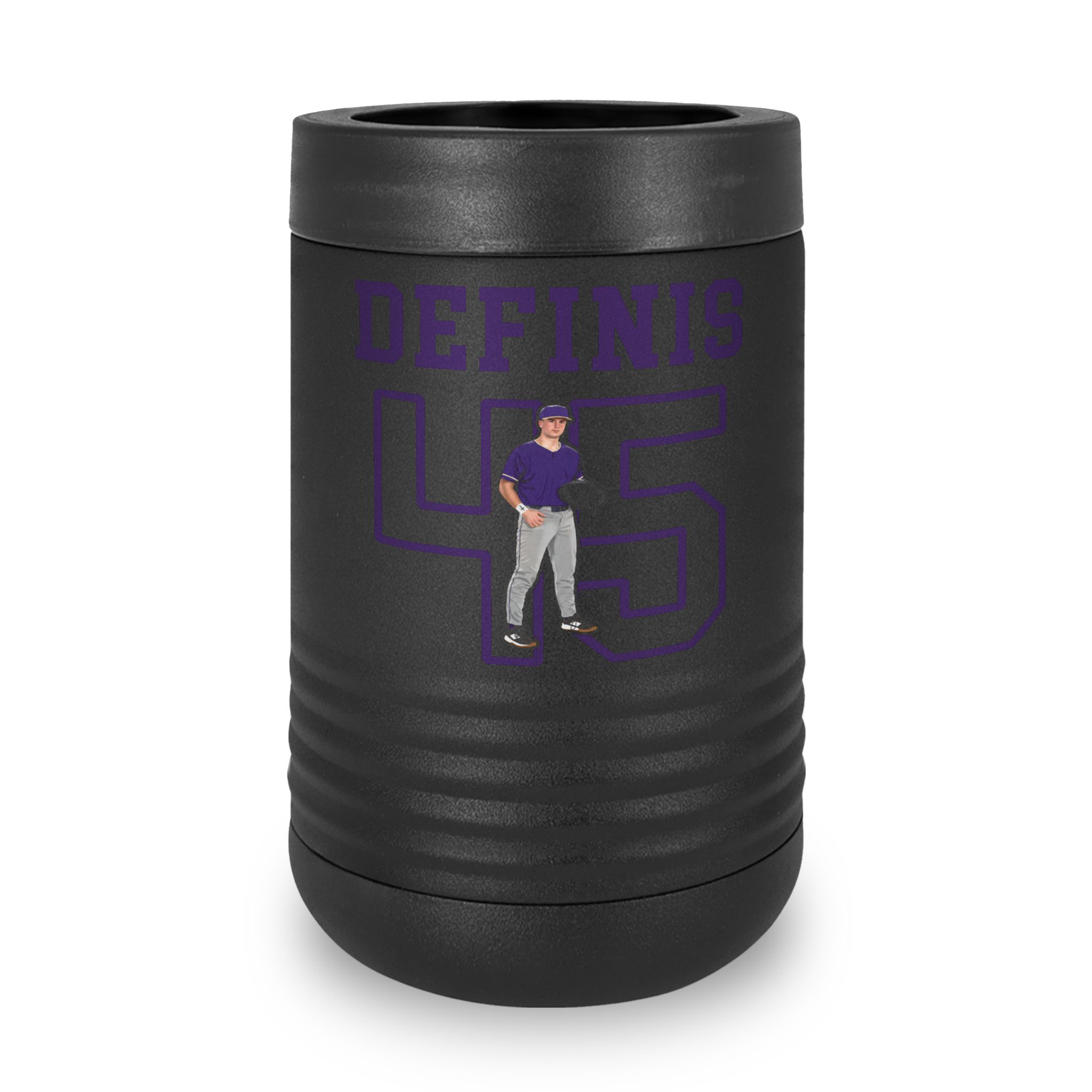 Stainless Can Cooler — character_shirsey in Black