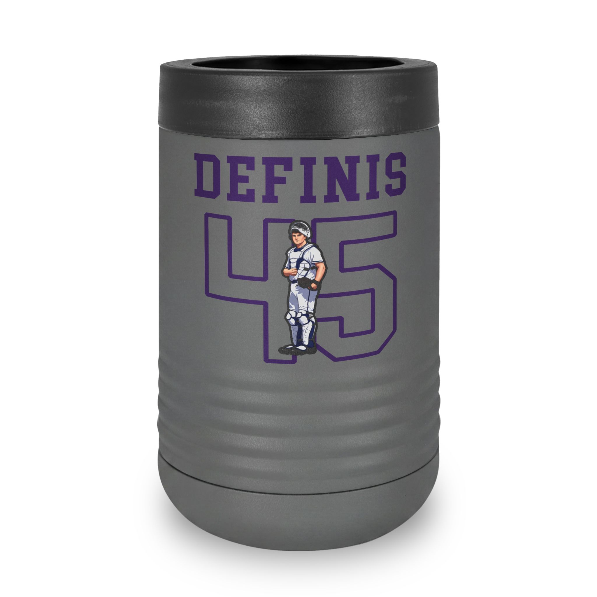 Stainless Can Cooler — character_shirsey in Grey