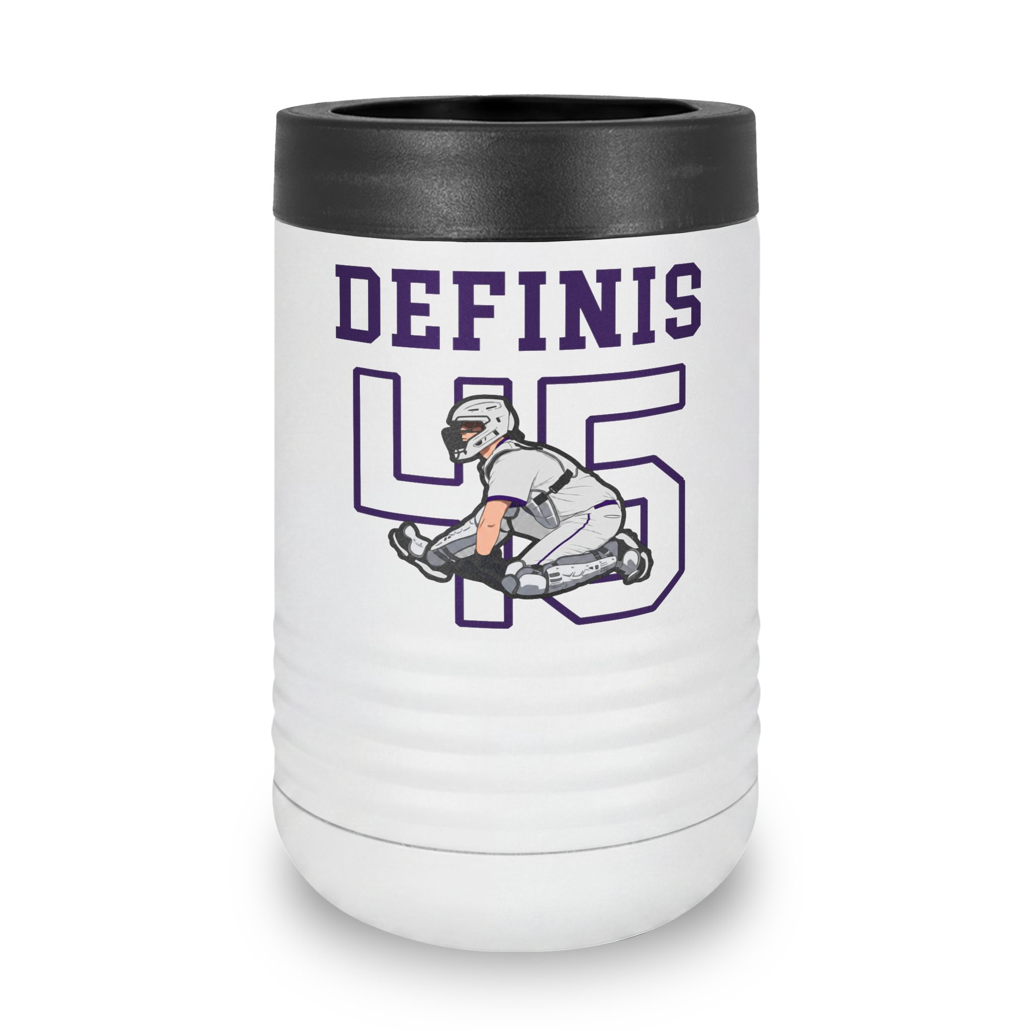 Stainless Can Cooler — character_shirsey in White