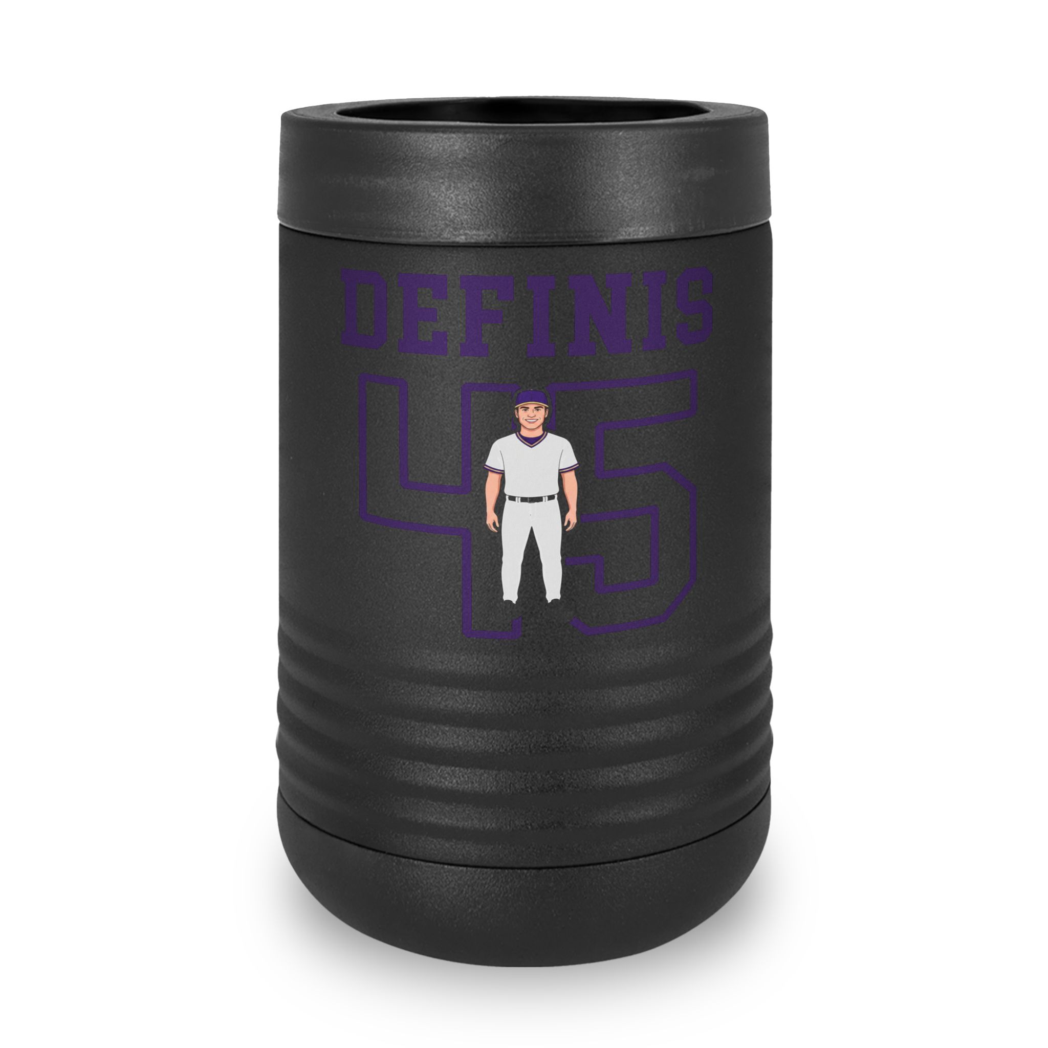 Stainless Can Cooler — character_shirsey in Black