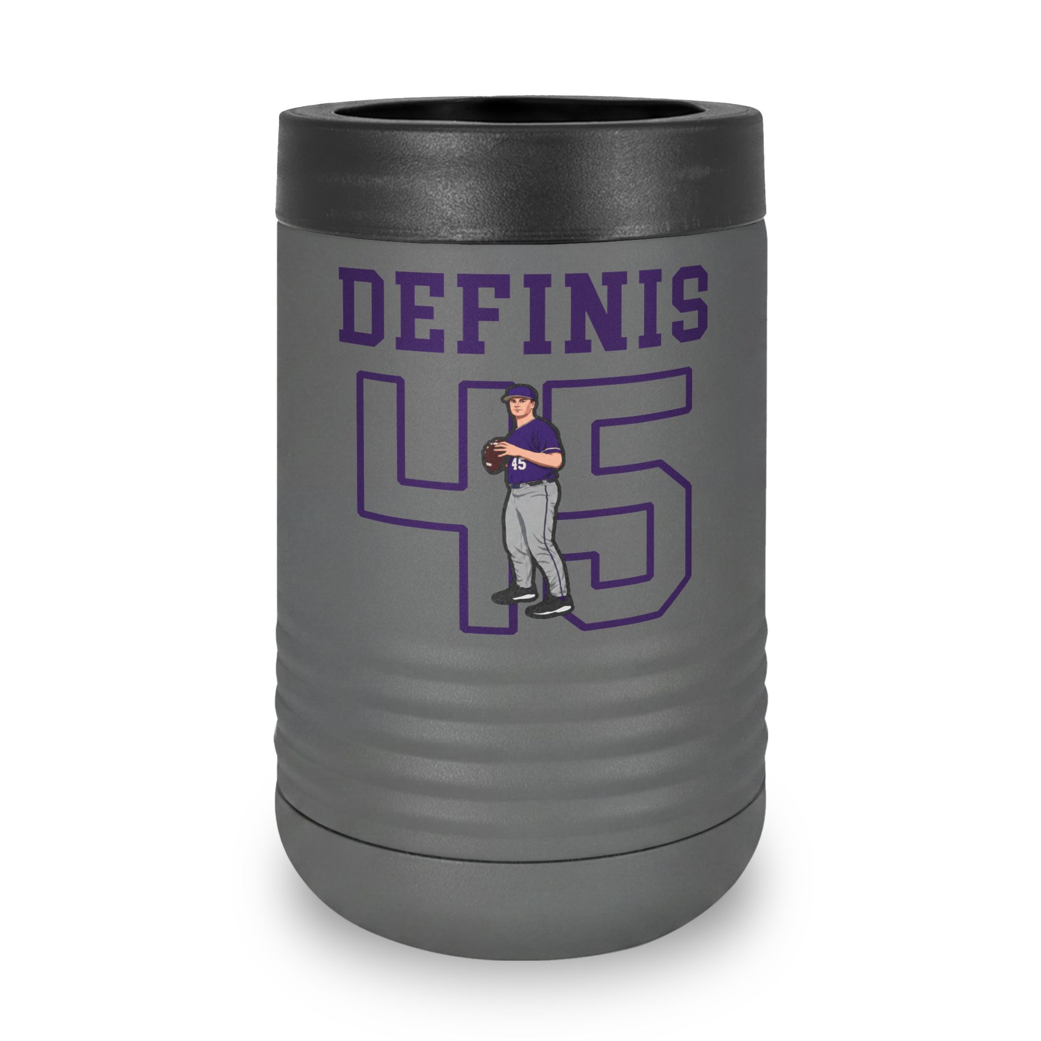 Stainless Can Cooler — character_shirsey in Grey