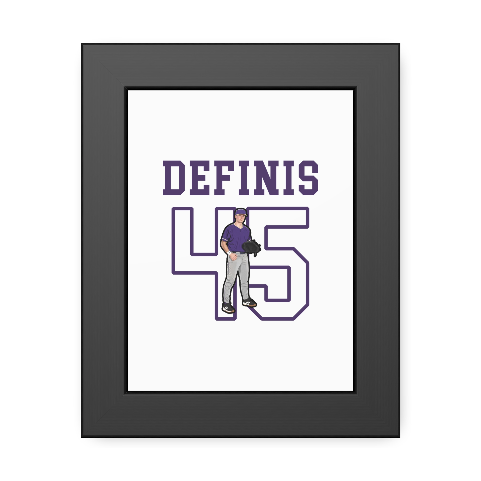 Framed Poster — character_shirsey in Black