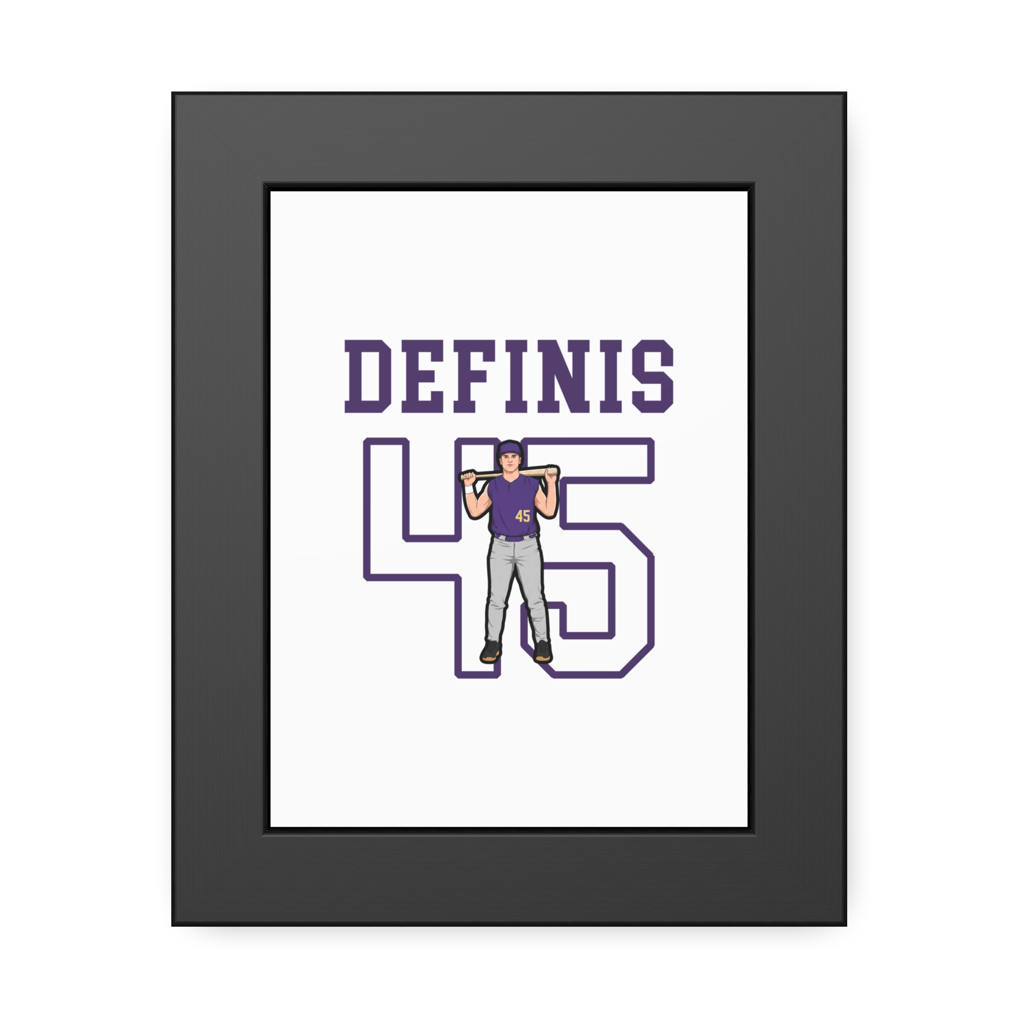 Framed Poster — character_shirsey in Black