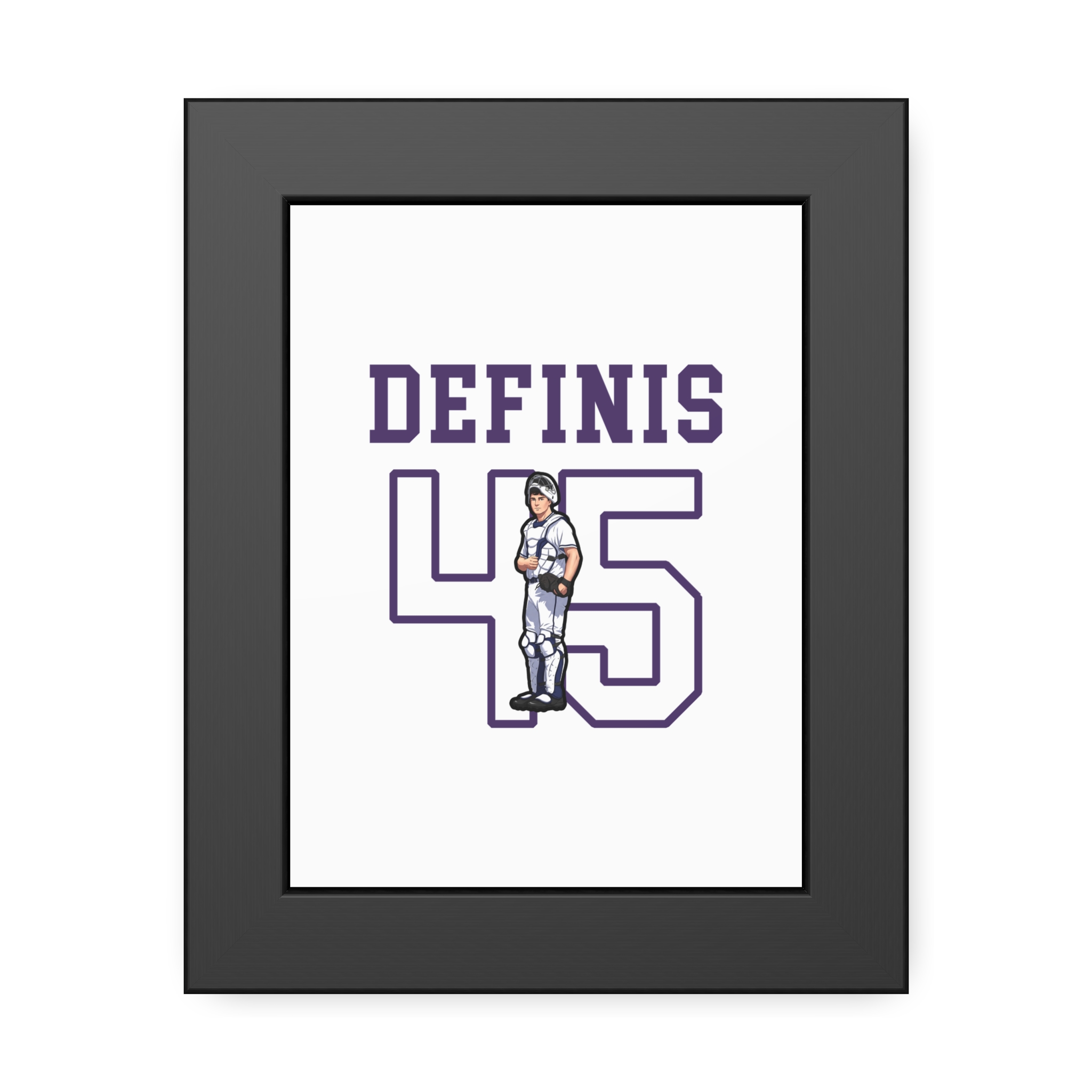 Framed Poster — character_shirsey in Black