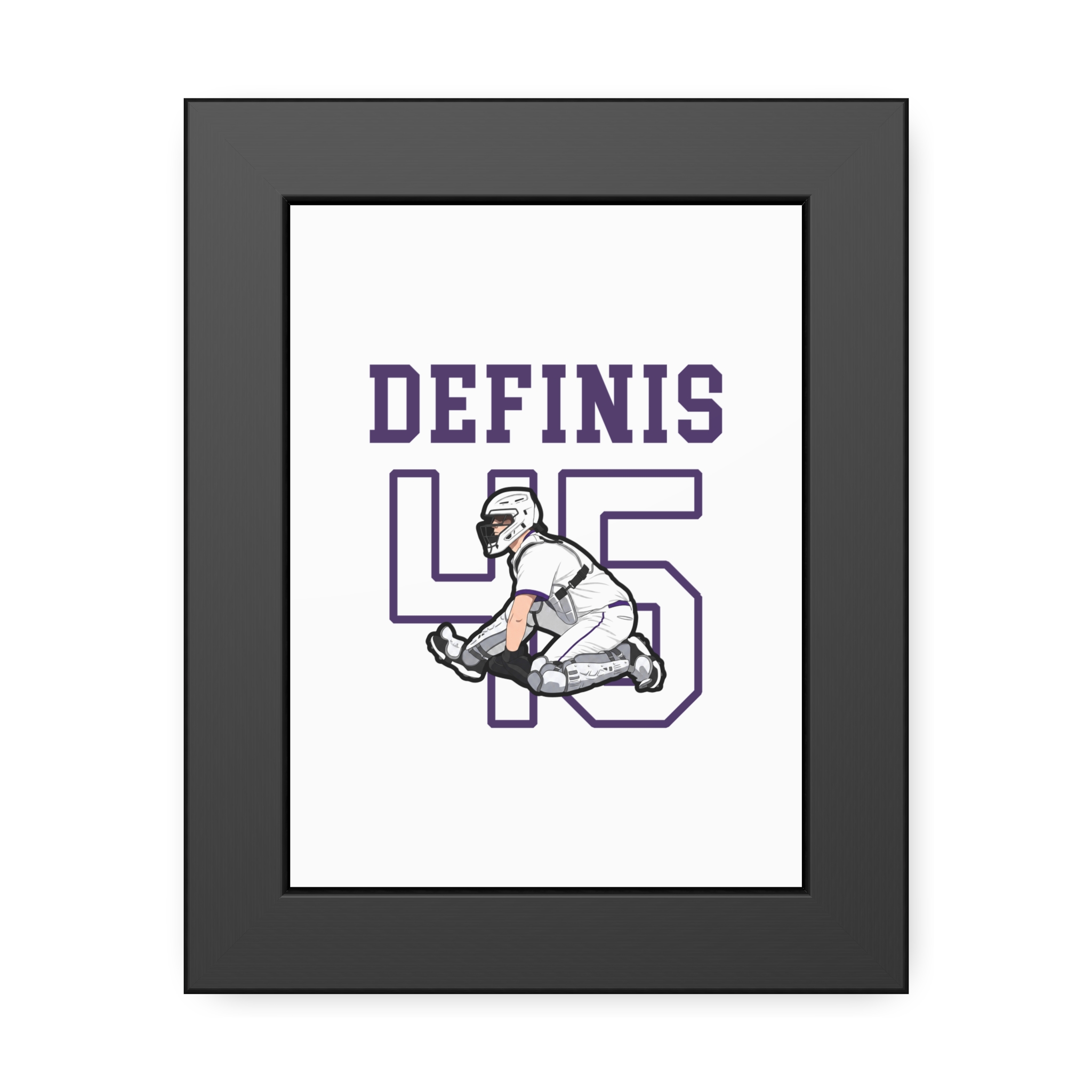 Framed Poster — character_shirsey in Black