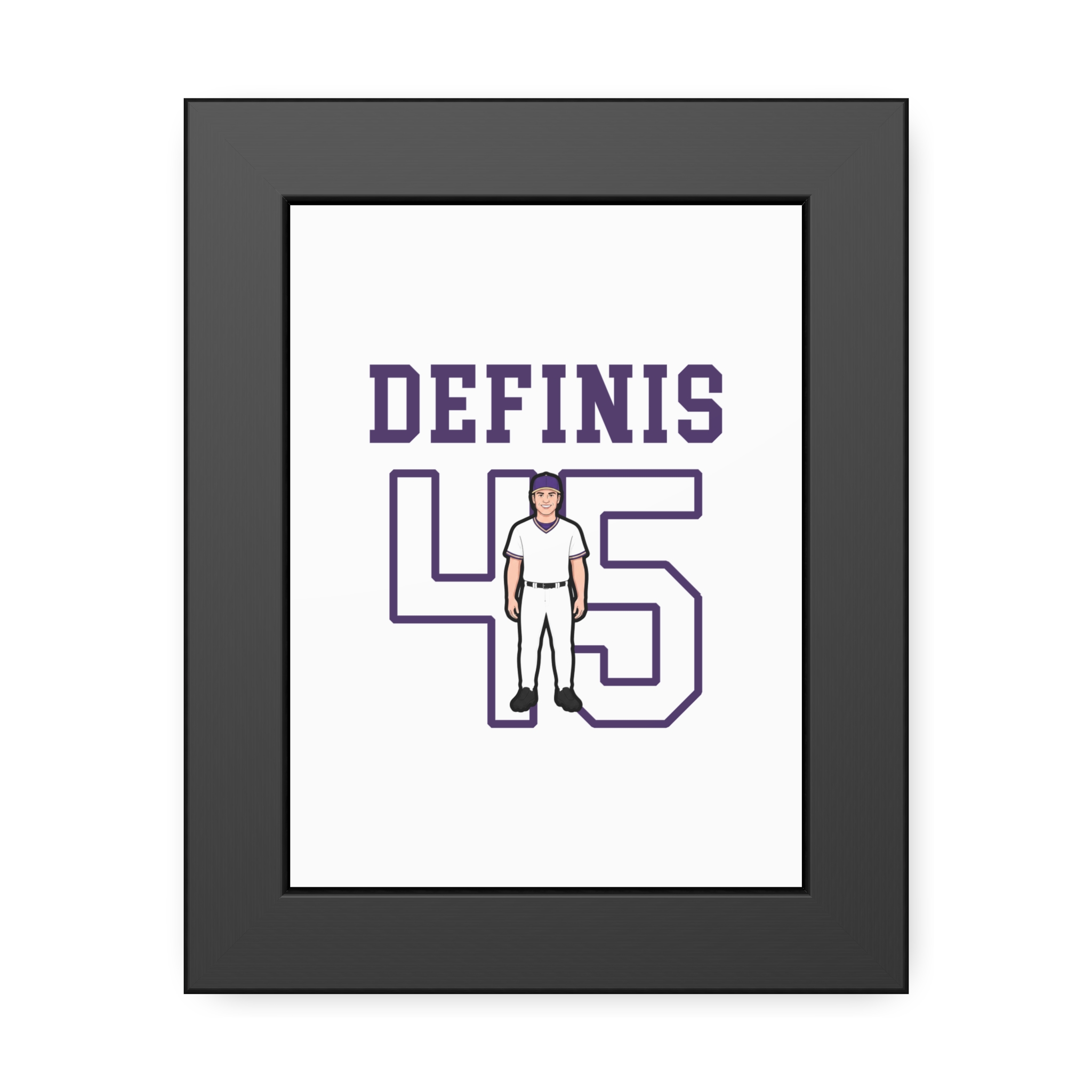Framed Poster — character_shirsey in Black