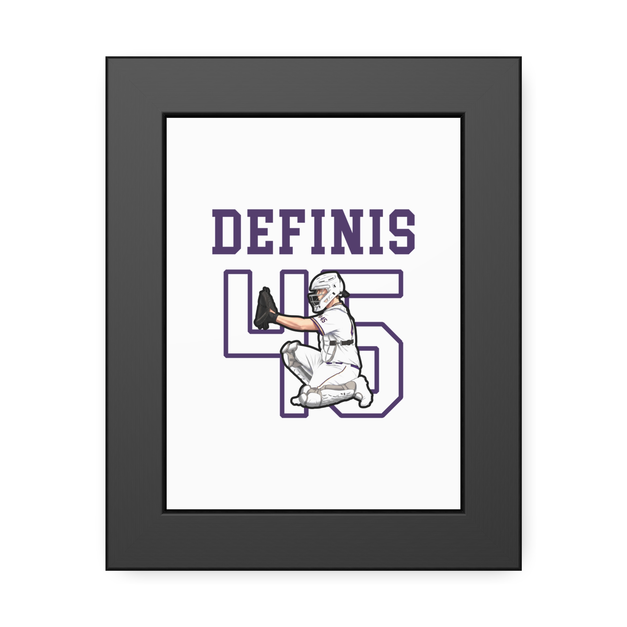 Framed Poster — character_shirsey in Black