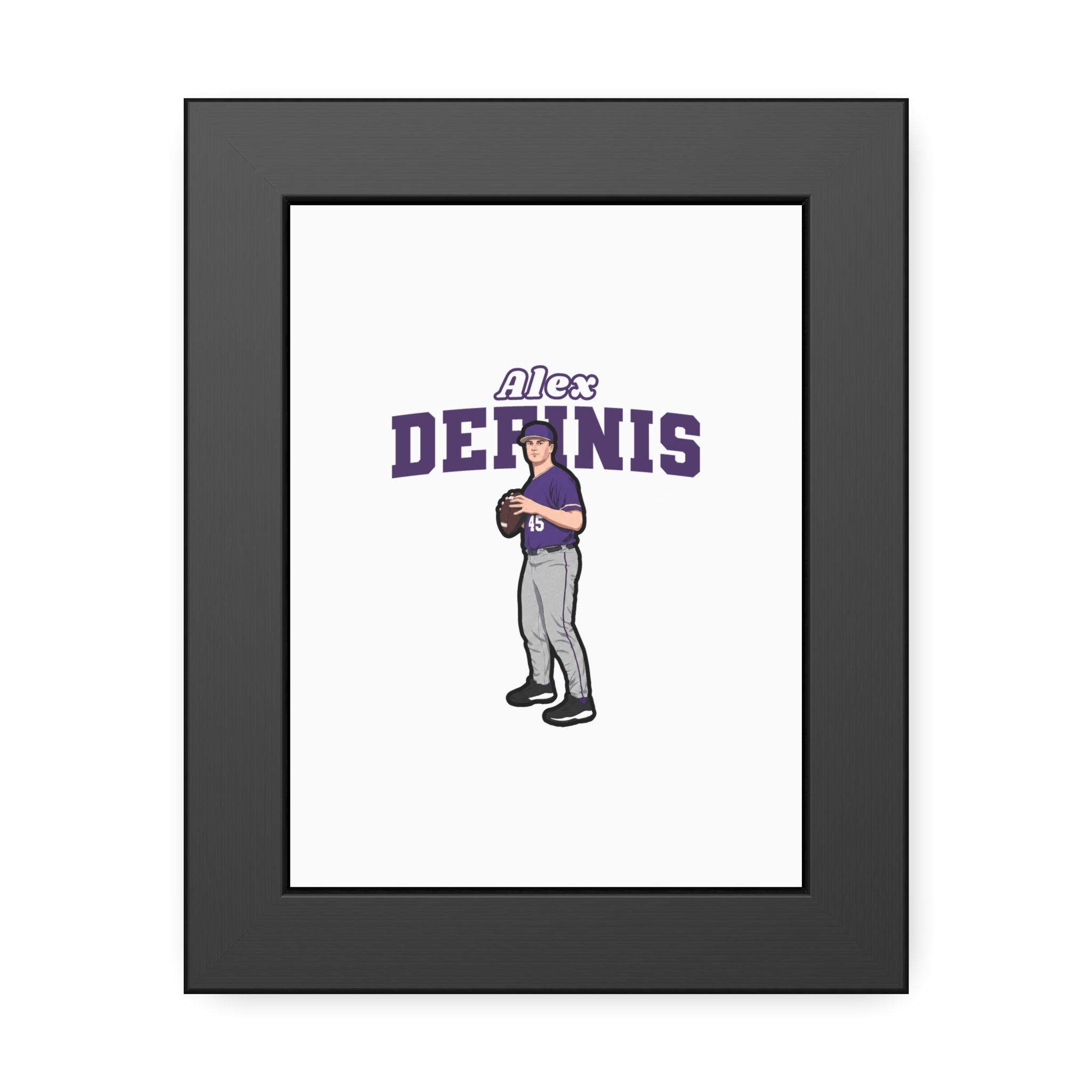 Framed Poster — character_name_arch in Black