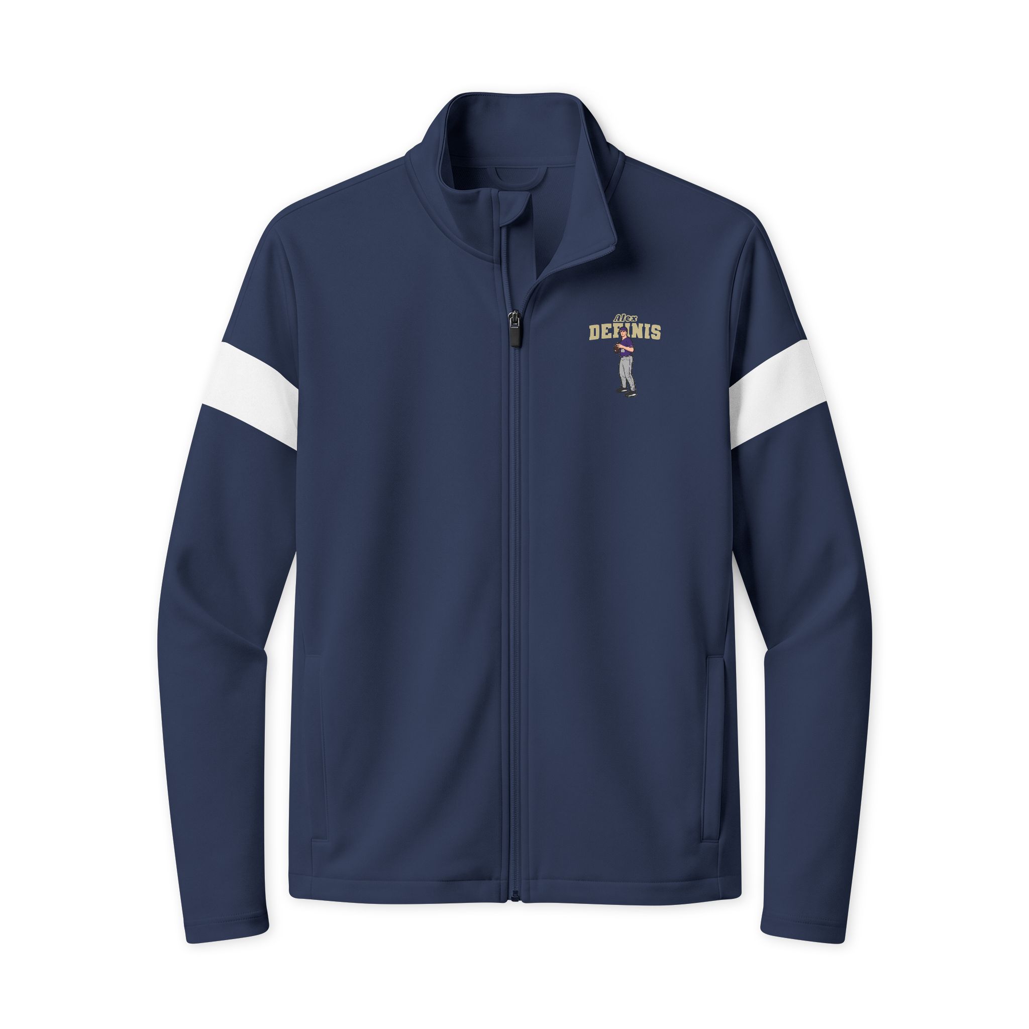 Travel Full-Zip Jacket — character_name_arch in True Navy/ White