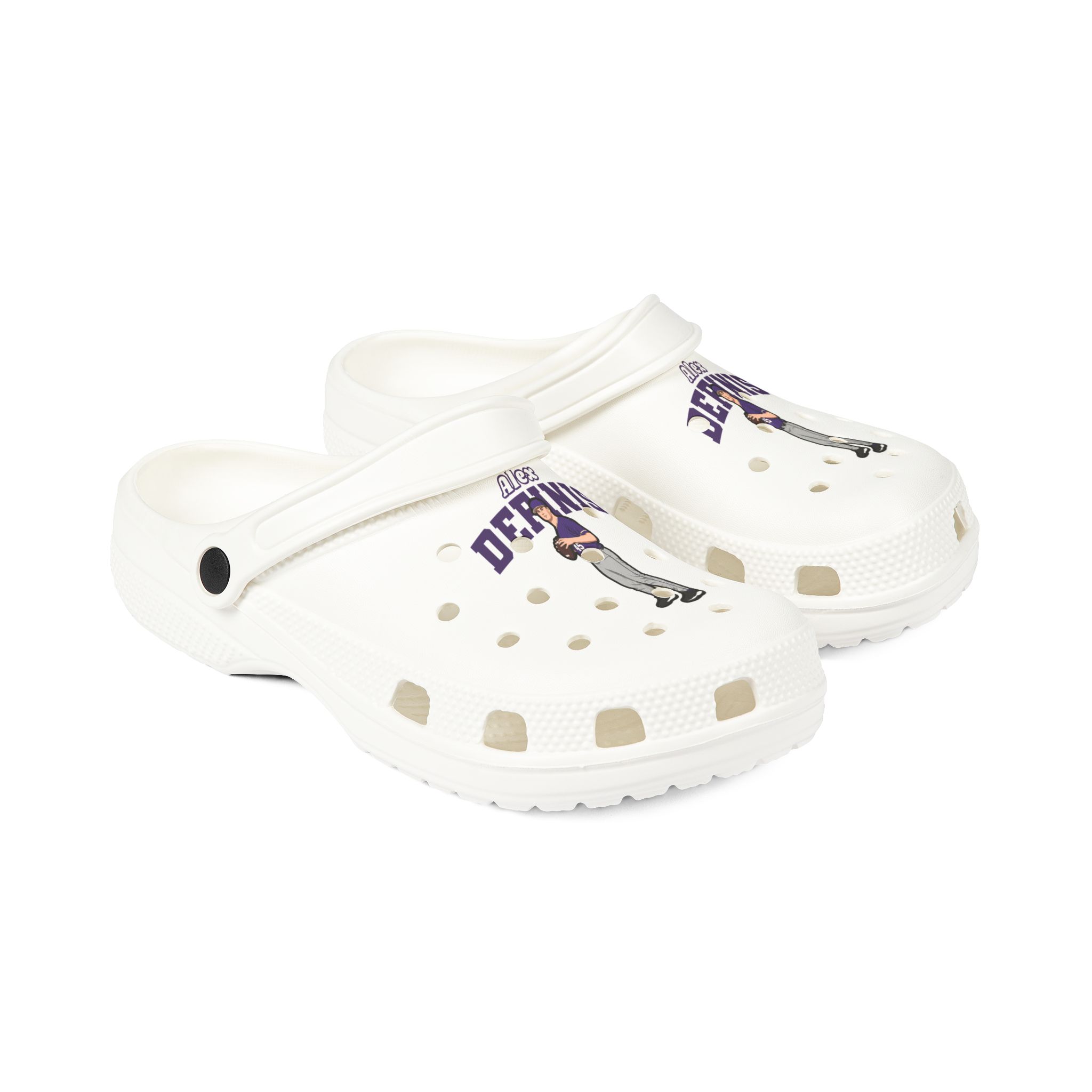 Rubber Clogs — character_name_arch in White
