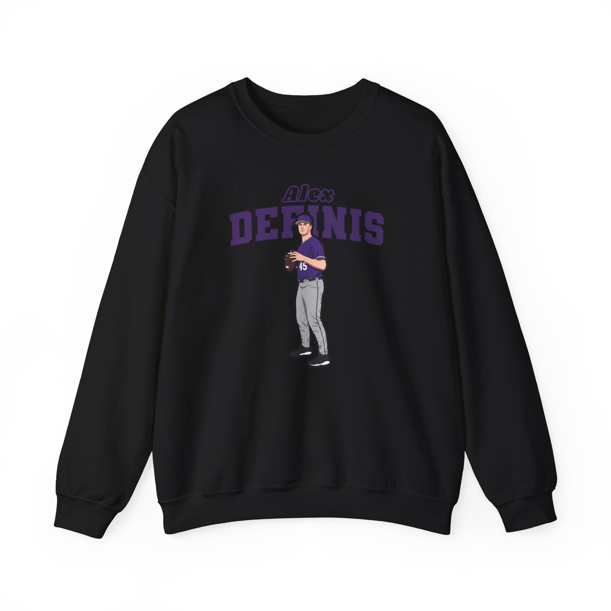 Crewneck Sweatshirt — character_name_arch in Black