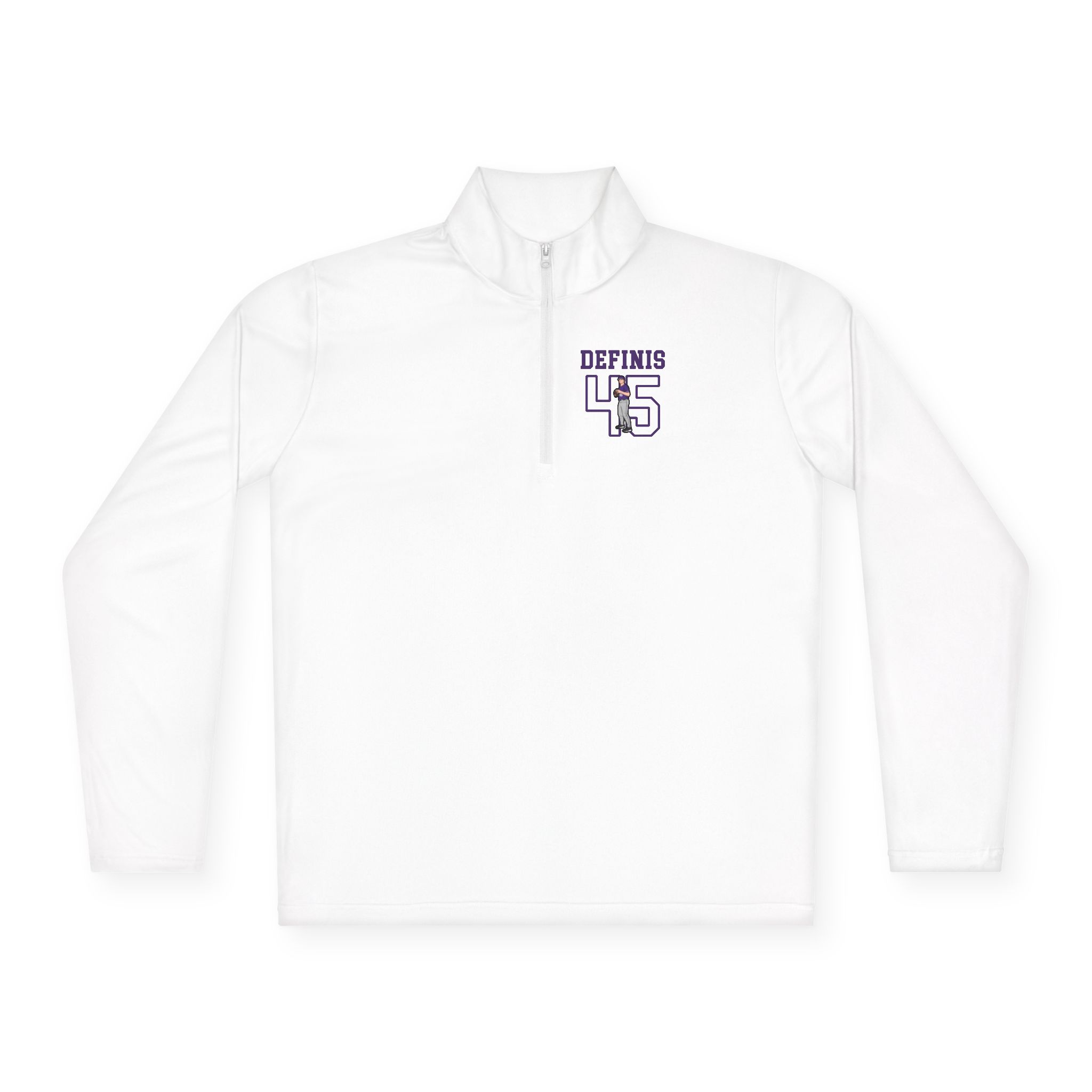 Q-Zip Pullover — character_shirsey in White
