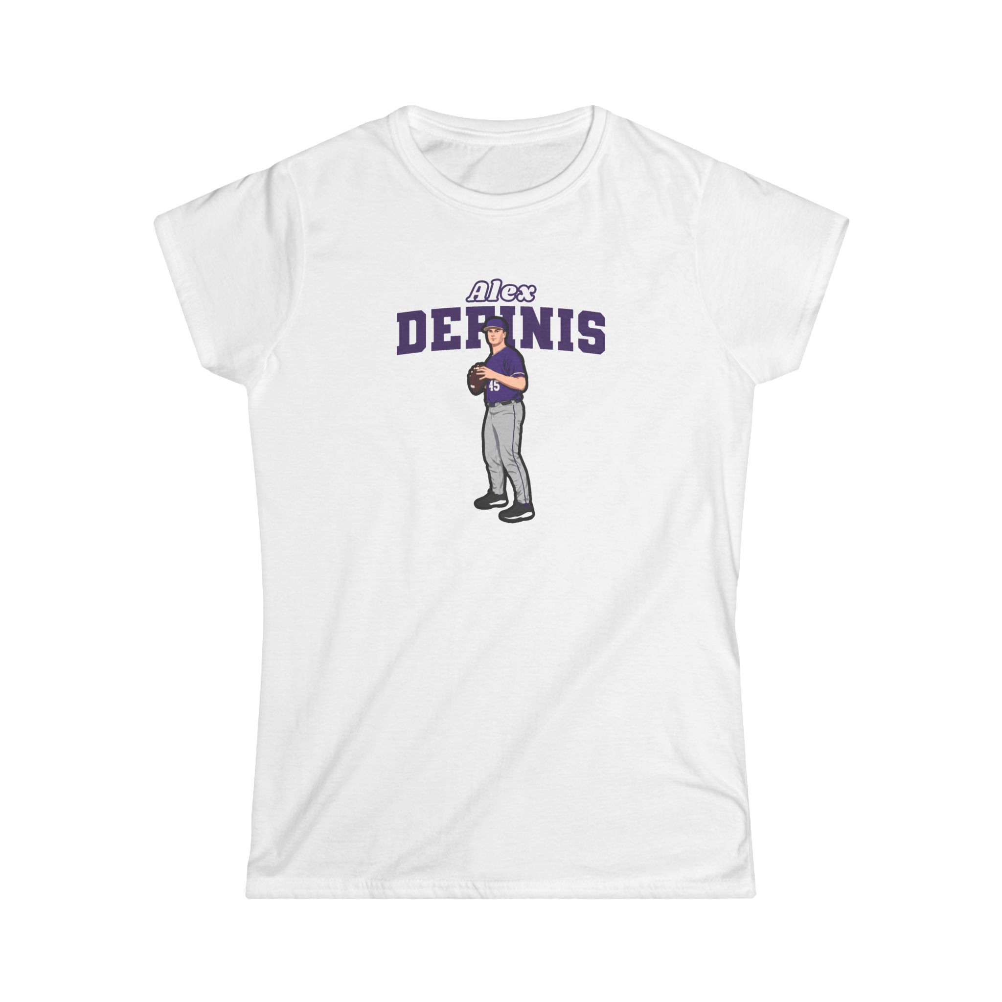 Women's Softstyle Tee — character_name_arch in White