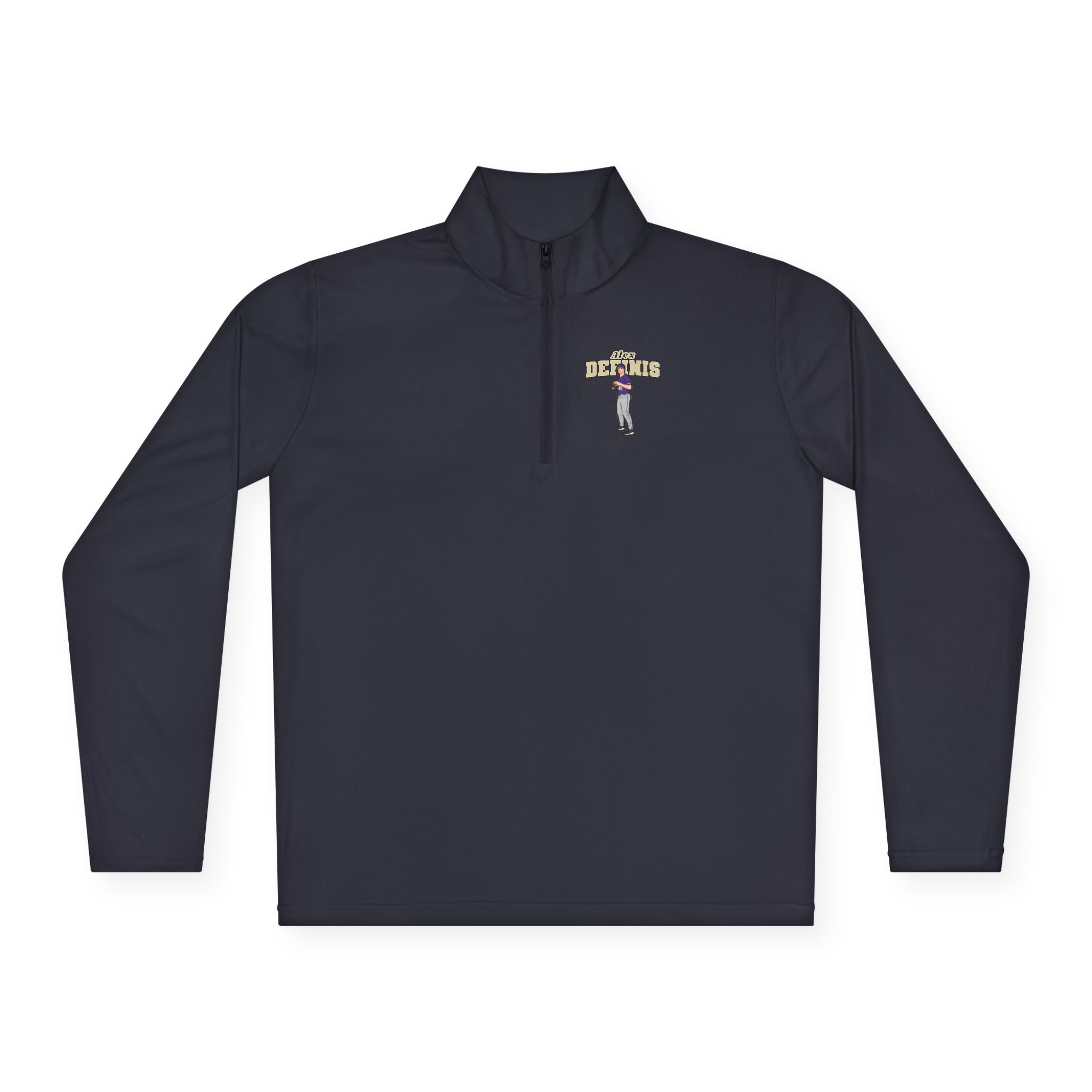 Q-Zip Pullover — character_name_arch in Navy