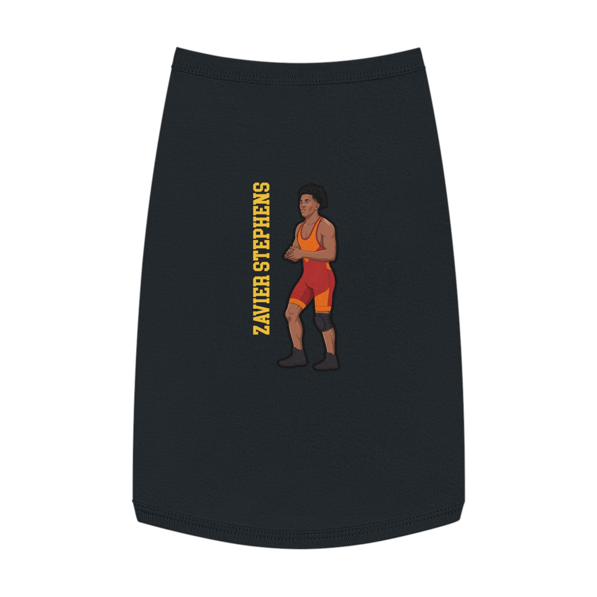 Pet Tank Top — character_name_vertical in Black