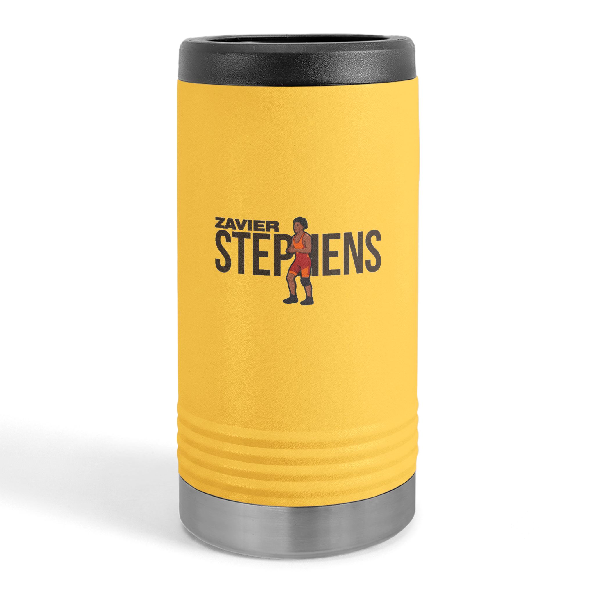 Slim Stainless Can Cooler — character_player_name in Yellow