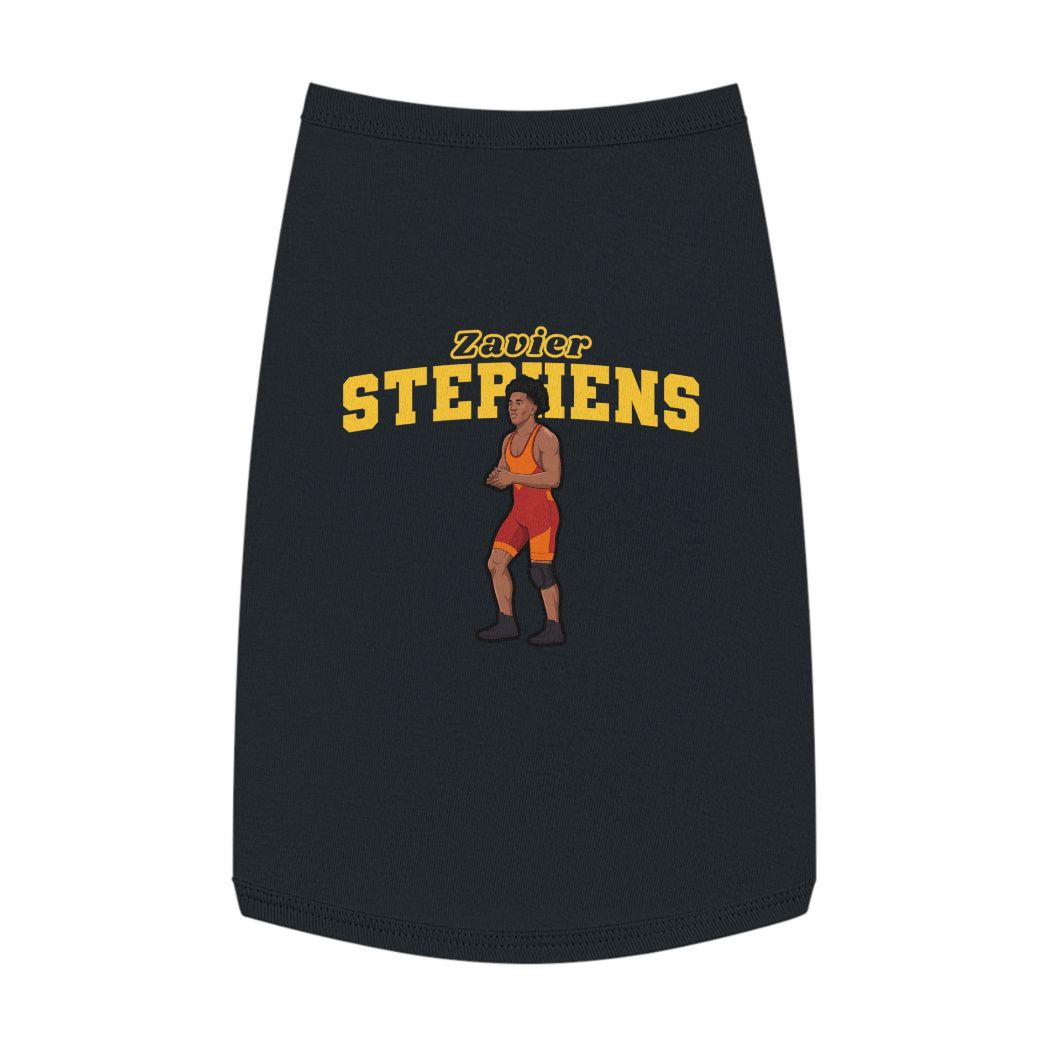 Pet Tank Top — character_name_arch in Black