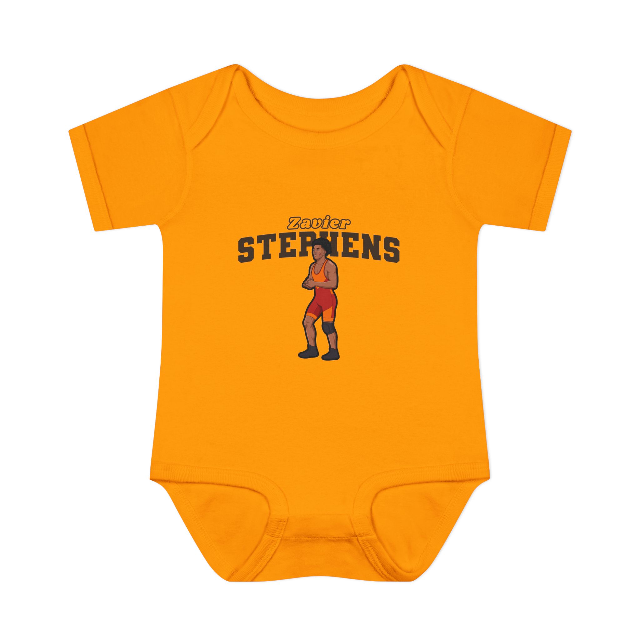 Baby Onesie — character_name_arch in Gold