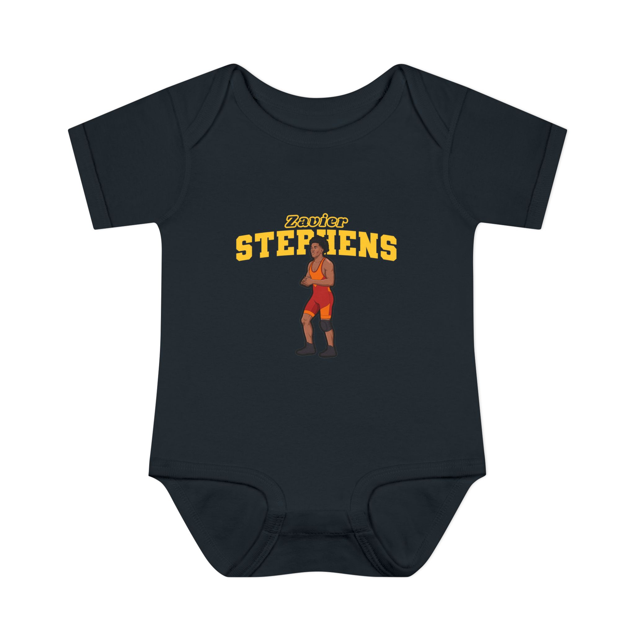 Baby Onesie — character_name_arch in Black