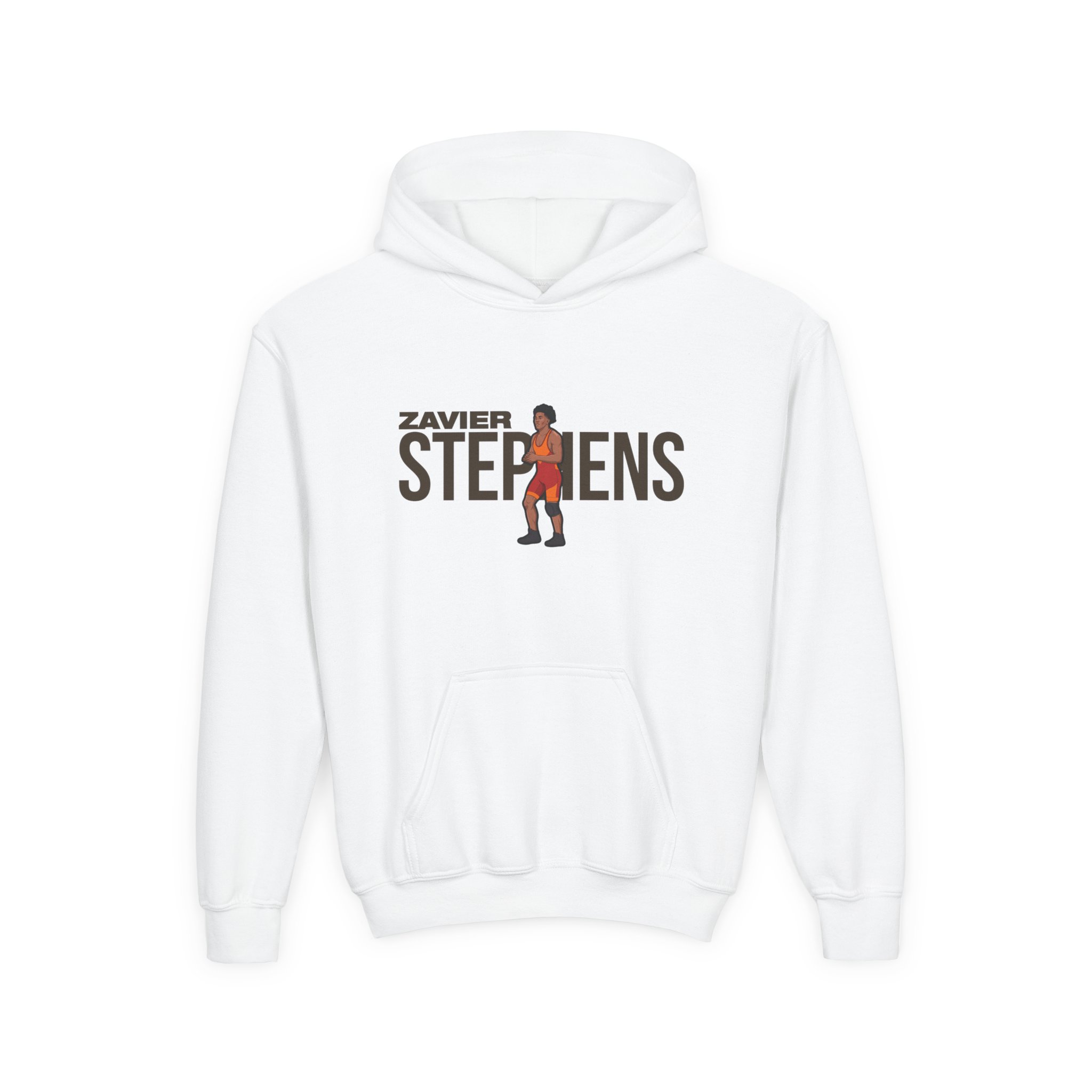 Youth Hoodie — character_player_name in White