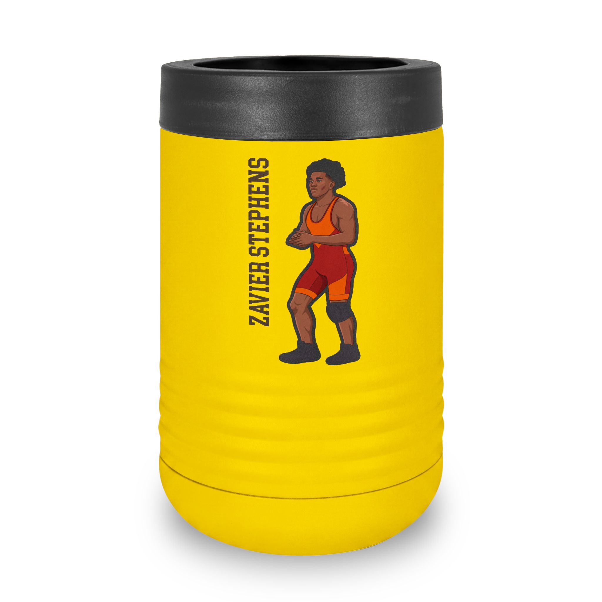 Stainless Can Cooler — character_name_vertical in Yellow