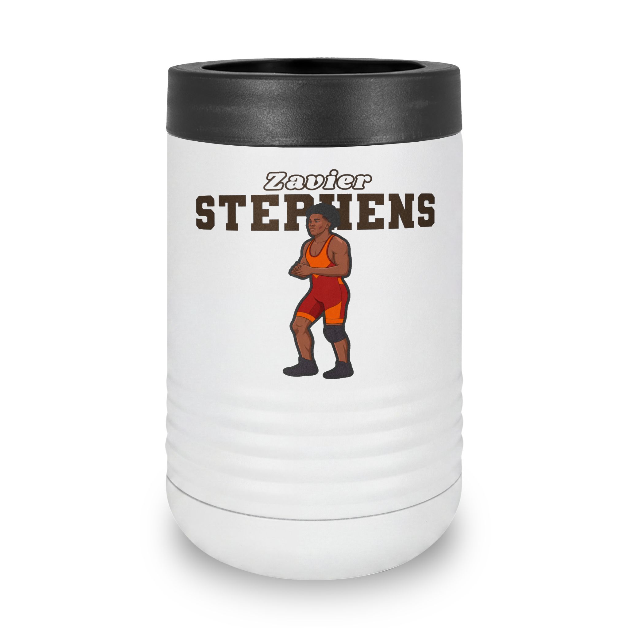 Stainless Can Cooler — character_name_arch in White