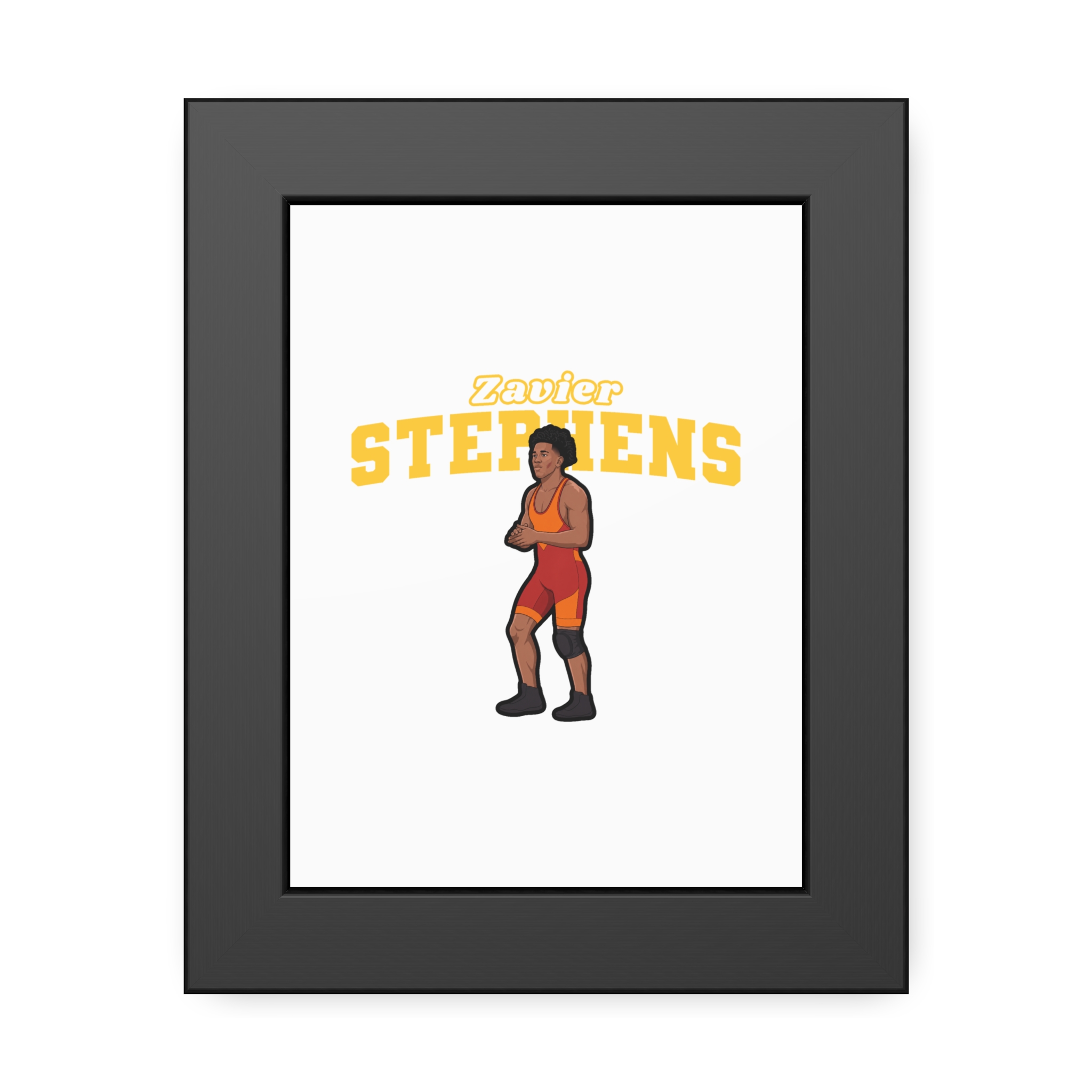 Framed Poster — character_name_arch in Black