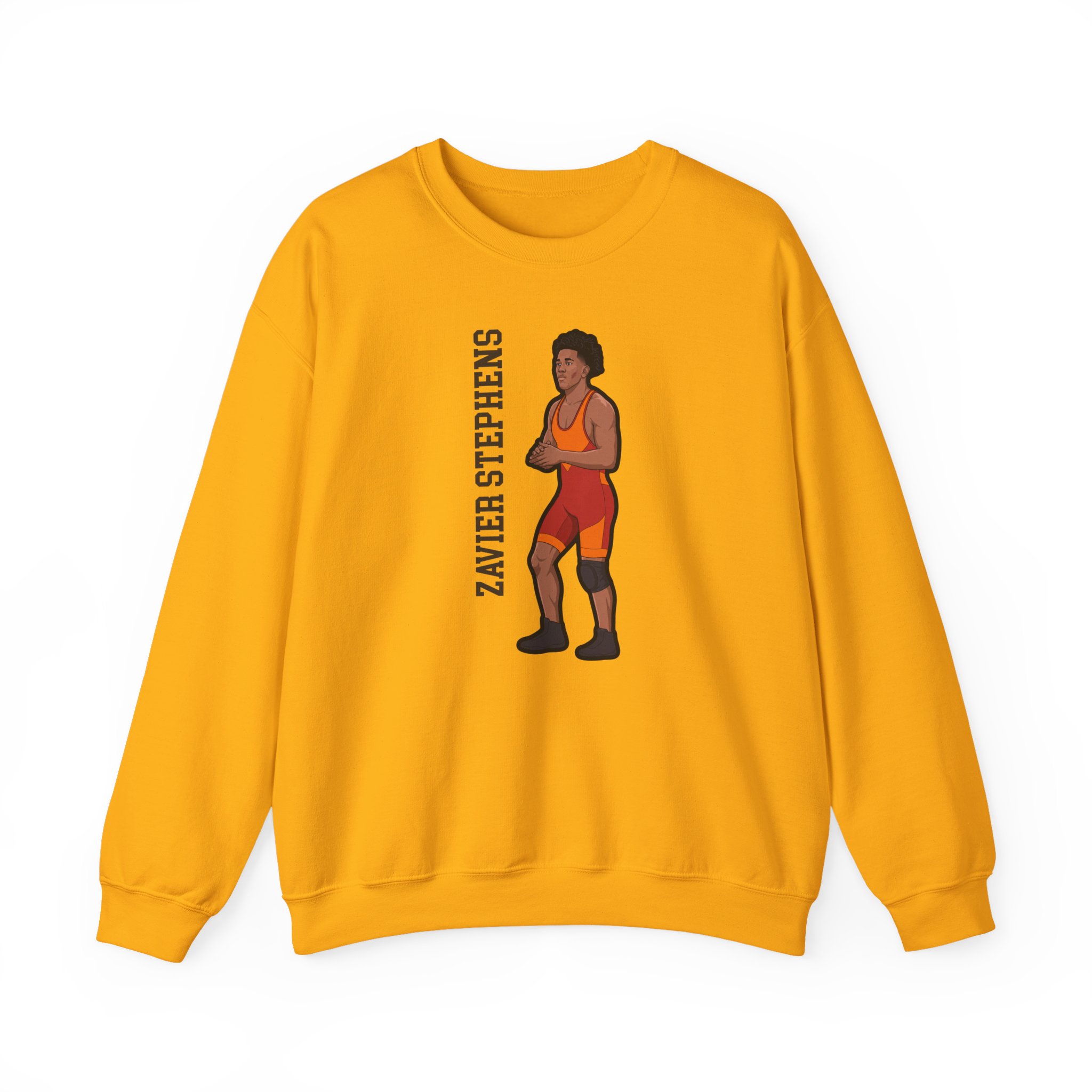 Crewneck Sweatshirt — character_name_vertical in Gold
