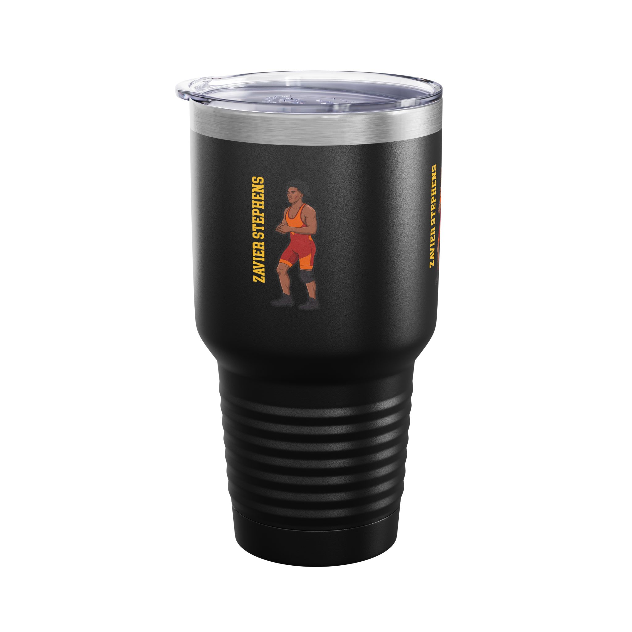 30oz Tumbler — character_name_vertical in Black