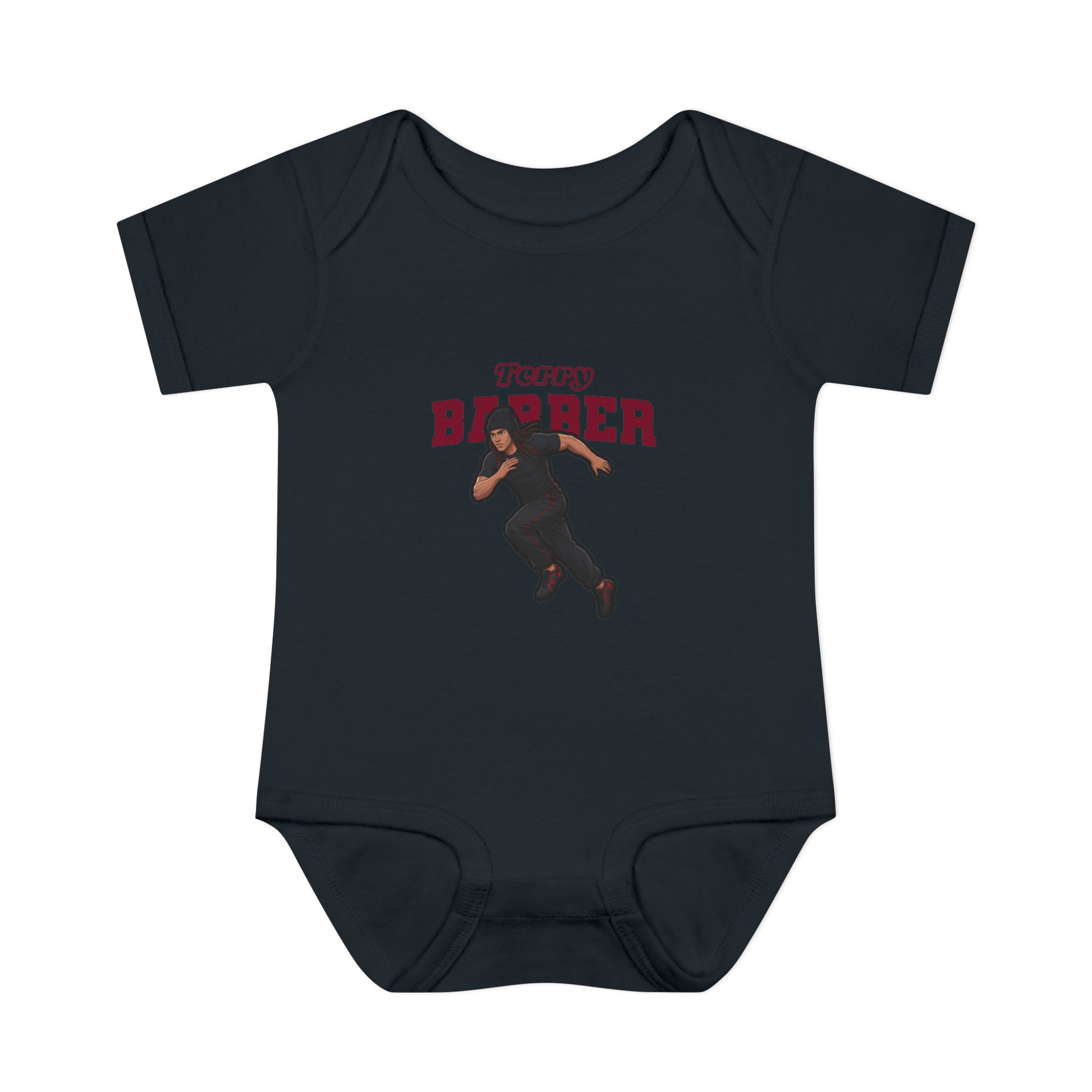 Baby Onesie — character_name_arch in Black