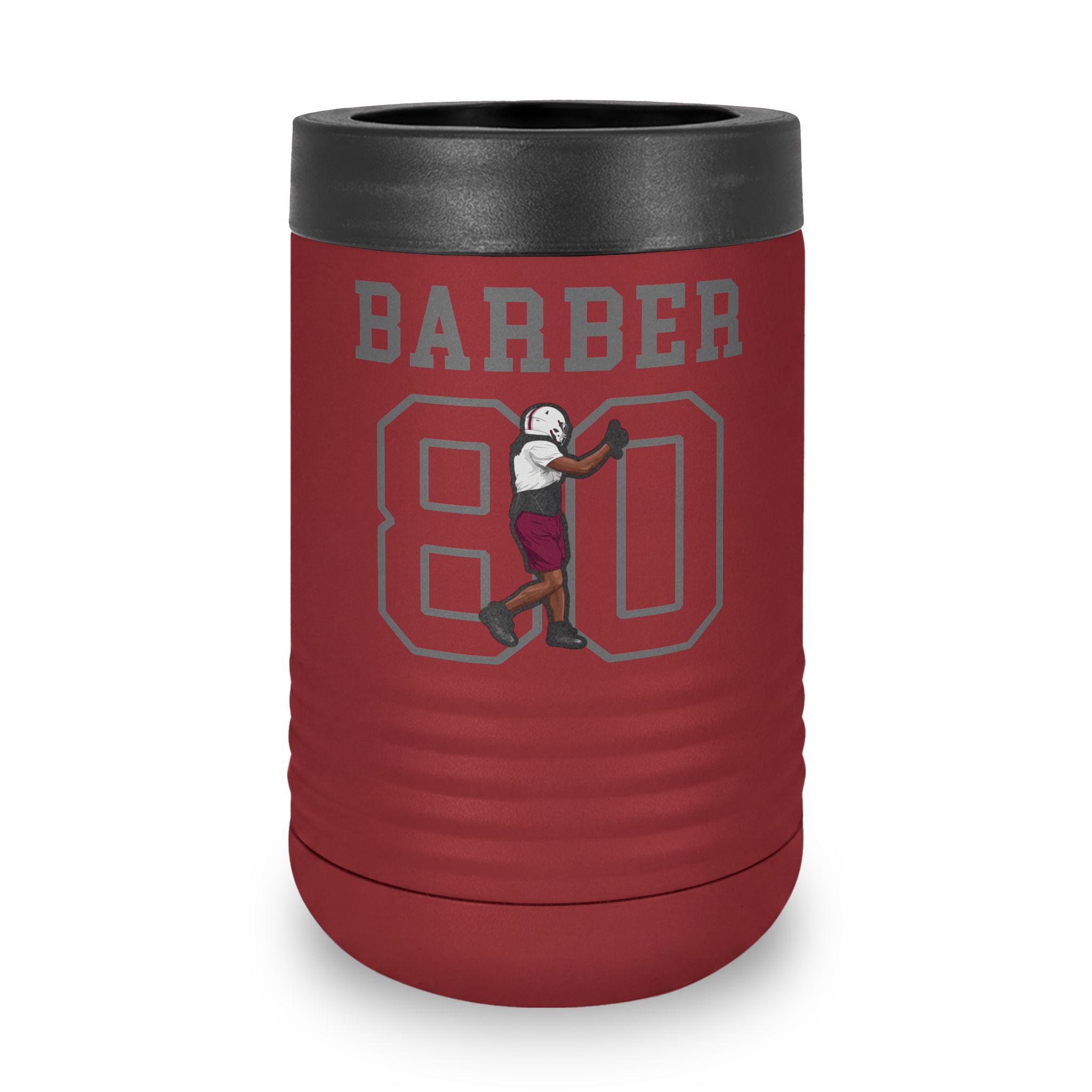 Stainless Can Cooler — character_shirsey in Maroon