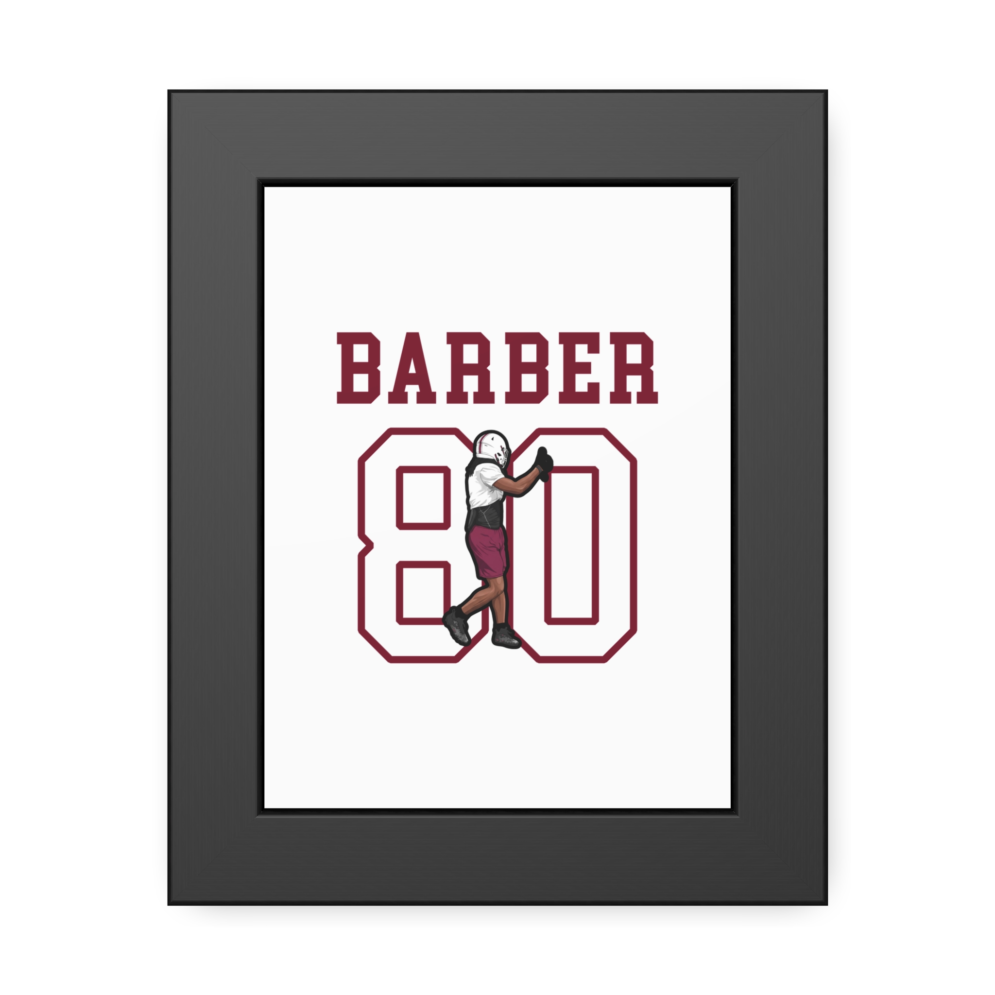 Framed Poster — character_shirsey in Black