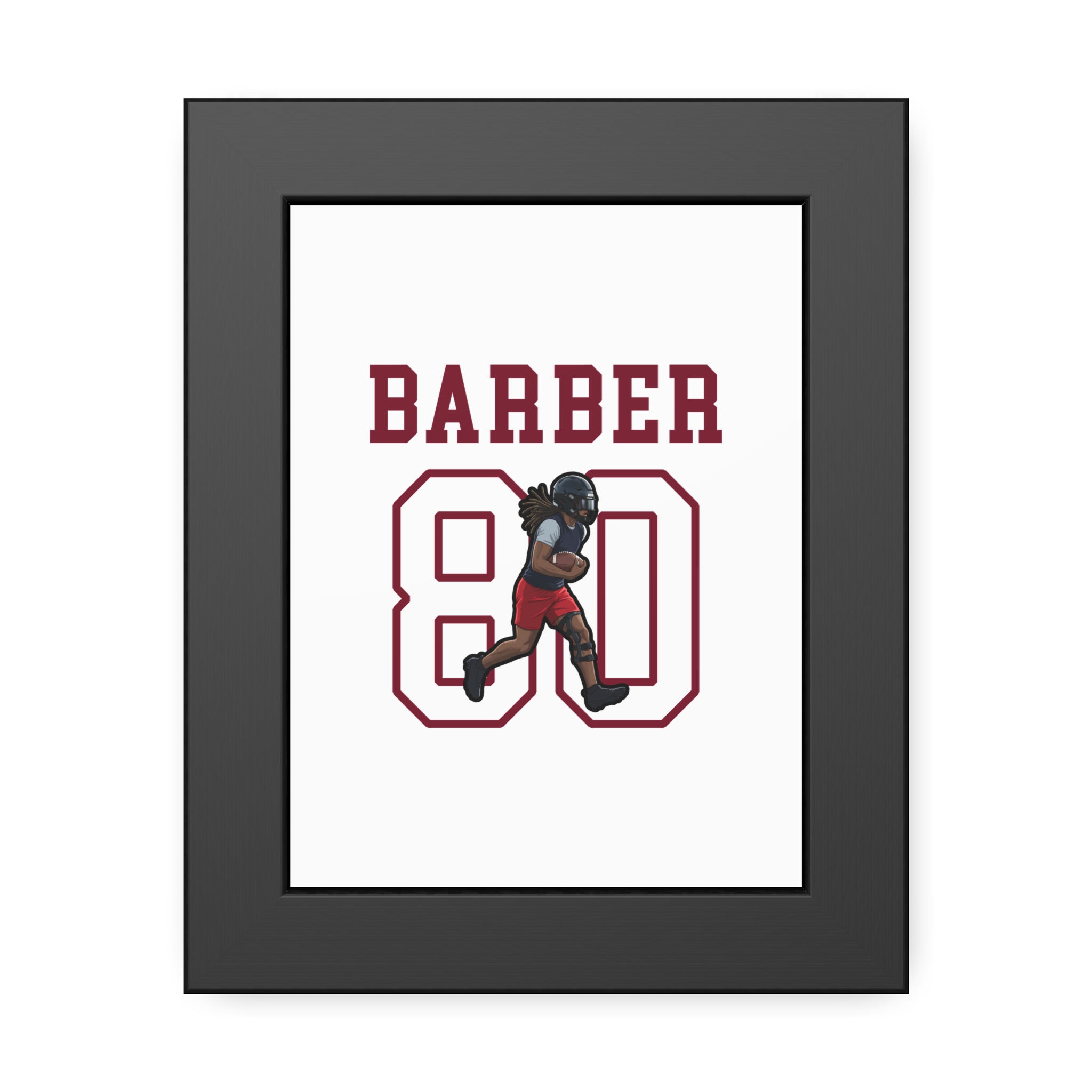 Framed Poster — character_shirsey in Black