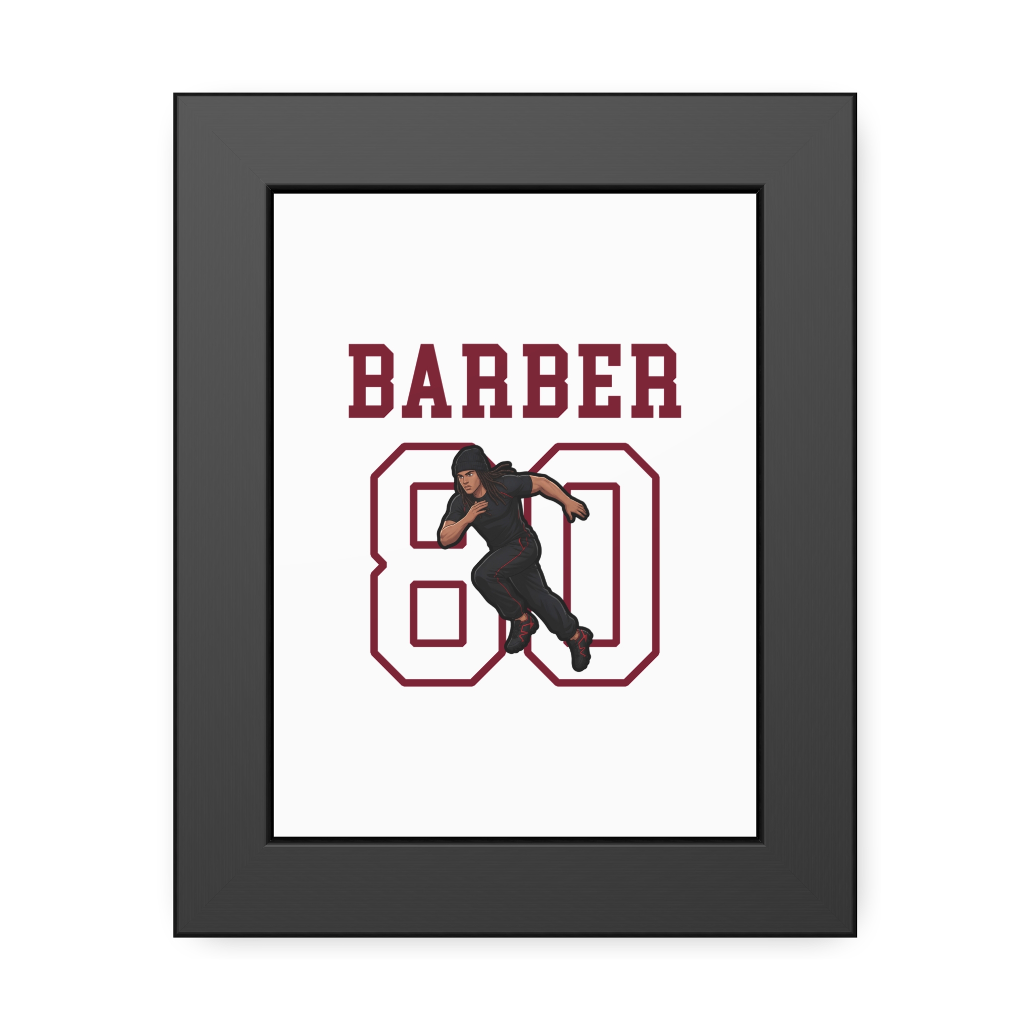 Framed Poster — character_shirsey in Black